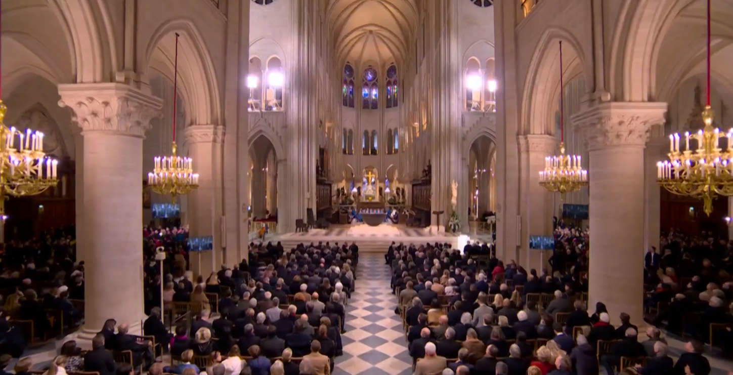 Cerimonia di riapertura di Notre Dame