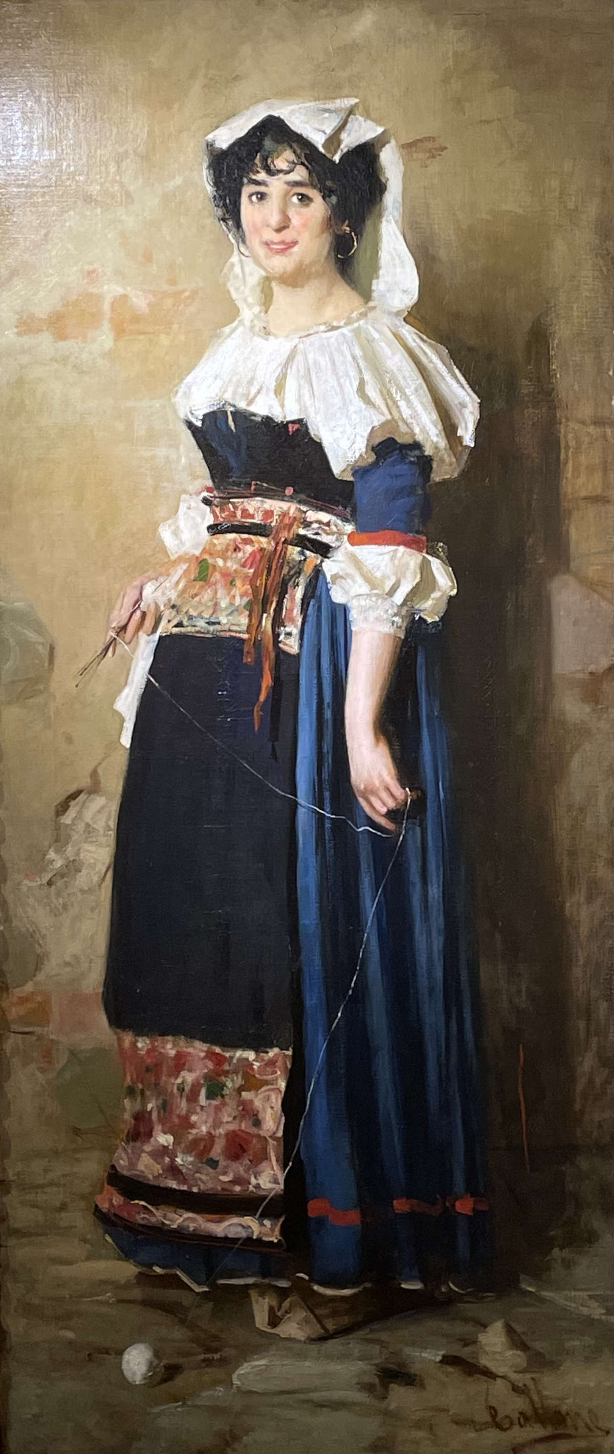 Cesare Tallone, La Ciociara (Portrait of Eleonora Tango Tallone) (c. 1888; oil on canvas; Private collection). Courtesy of Quaderia dell'Ottocento, Milan, Italy. Cesare Tallone, La Ciociara (Portrait of Eleonora Tango Tallone) (c. 1888; oil on canvas; Private collection). Courtesy of Quaderia dell'Ottocento, Milan, Italy.