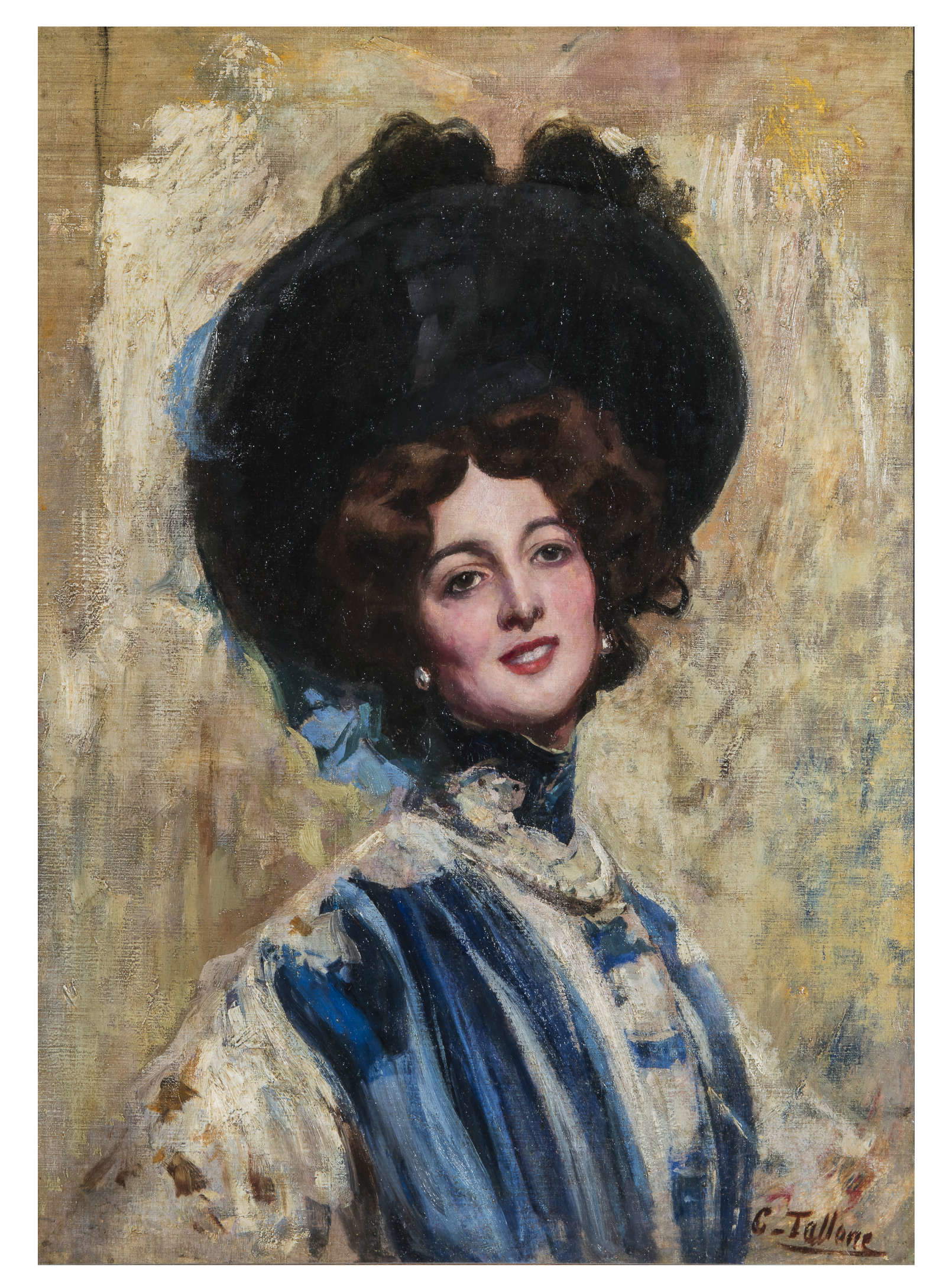 Cesare Tallone, Portrait of Lina Cavalieri (ca. 1905; oil on canvas; Sesto San Giovanni, Campari Gallery Archives) Cesare Tallone, Portrait of Lina Cavalieri (ca. 1905; oil on canvas; Sesto San Giovanni, Campari Gallery Archives)