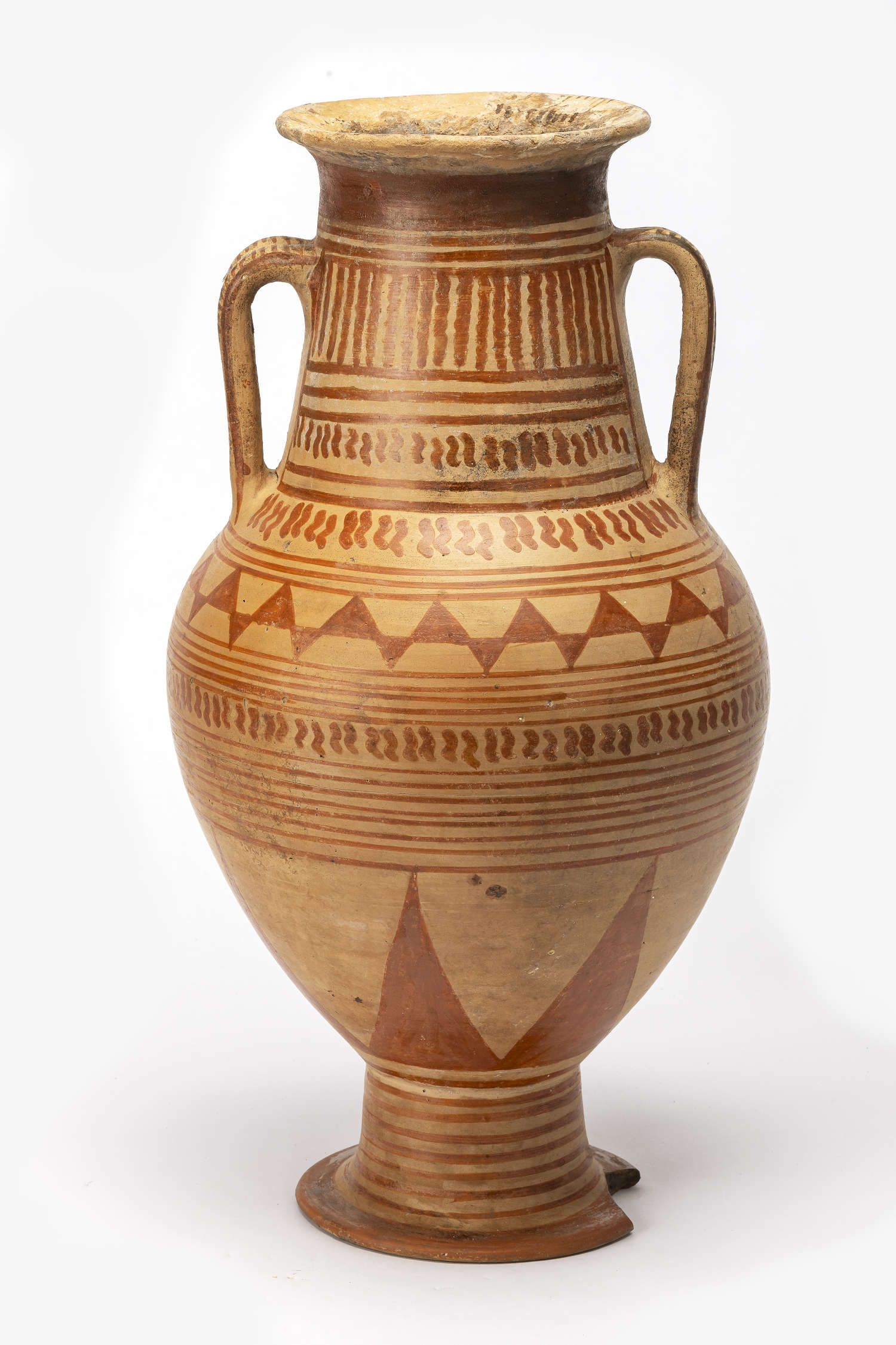 Pair of Etruscan amphorae in geometric style, late 8th-early 7th century BC, Agli&egrave; Castle.