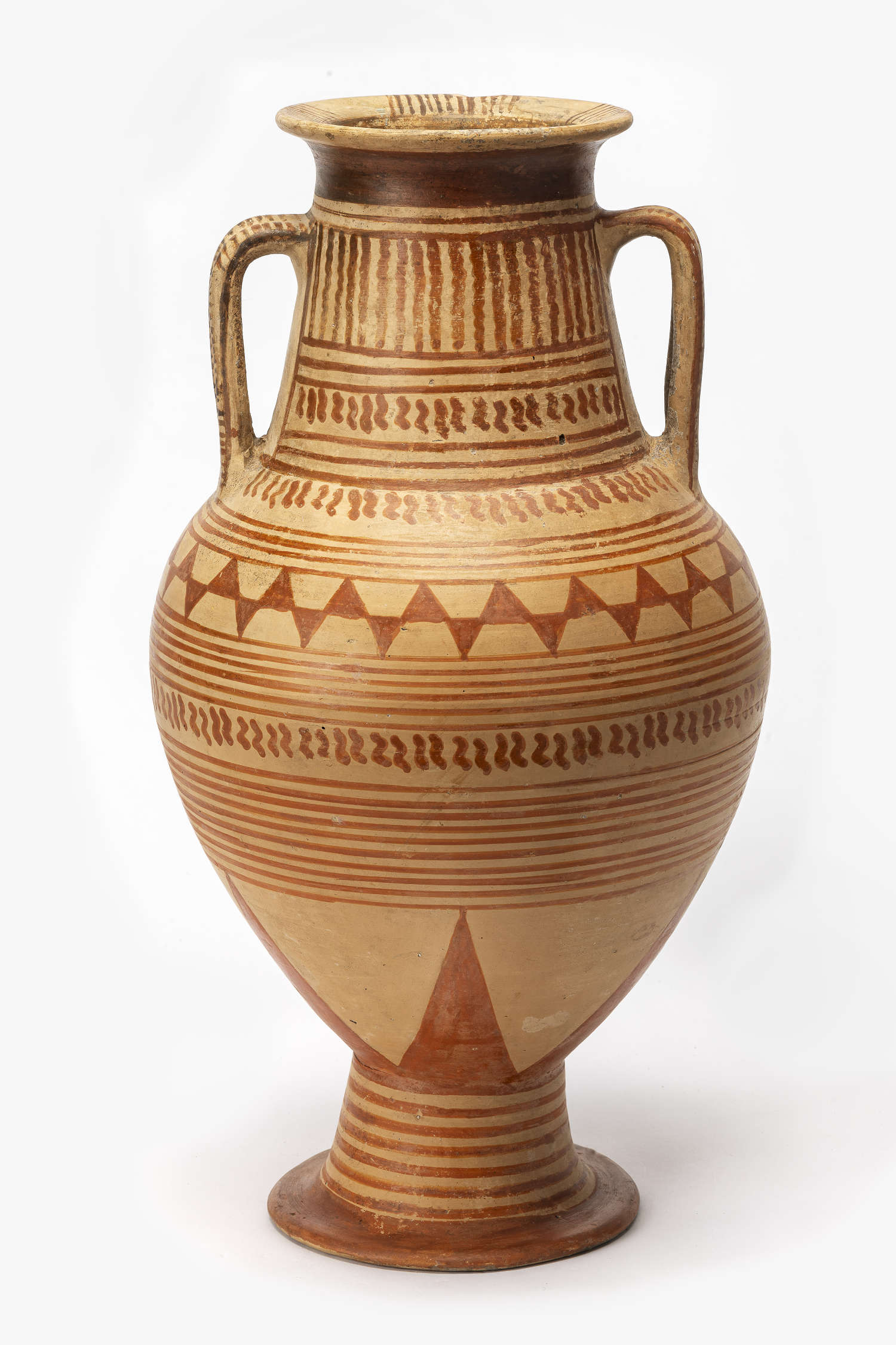 Pair of Etruscan amphorae in geometric style, late 8th-early 7th century BC, Agli&egrave; Castle.