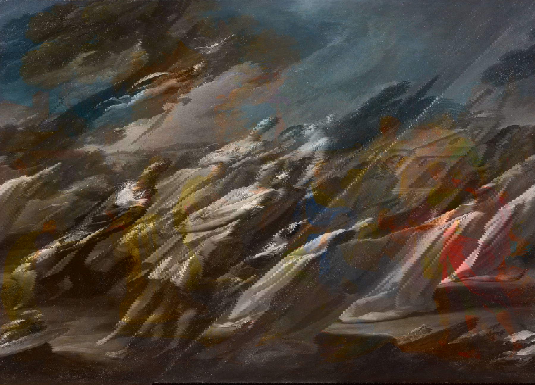 Corrado Giaquinto, Der heilige Ludwig der Franzosen besucht die Abtei von Citeaux (Öl auf Leinwand, 102 x 142 cm). Präsentiert von: Antiquitäten Par Force Corrado Giaquinto, Der heilige Ludwig der Franzosen besucht die Abtei von Citeaux (Öl auf Leinwand, 102 x 142 cm). Präsentiert von: Antiquitäten Par Force