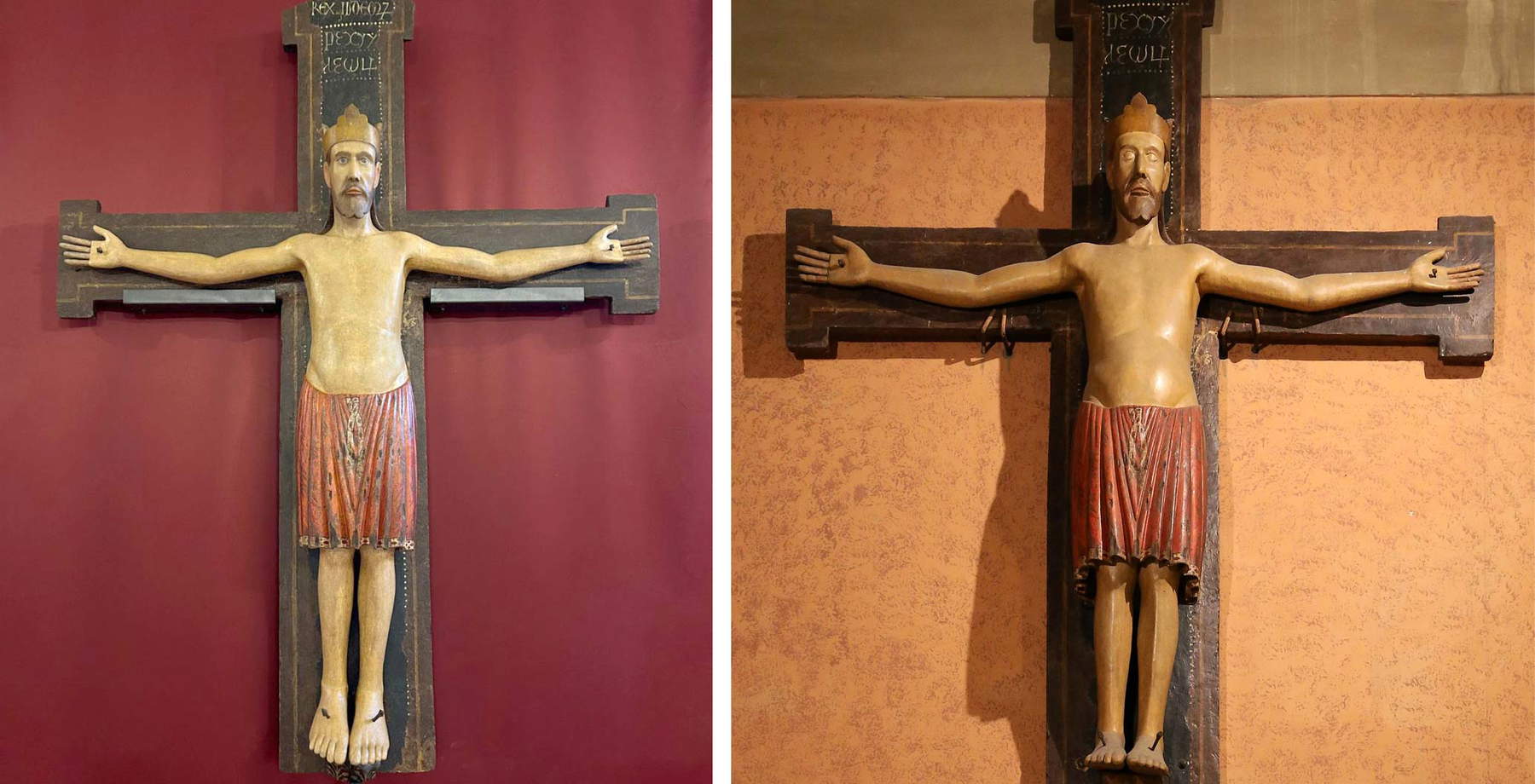 Forli, 12th-century Romanesque crucifix restored