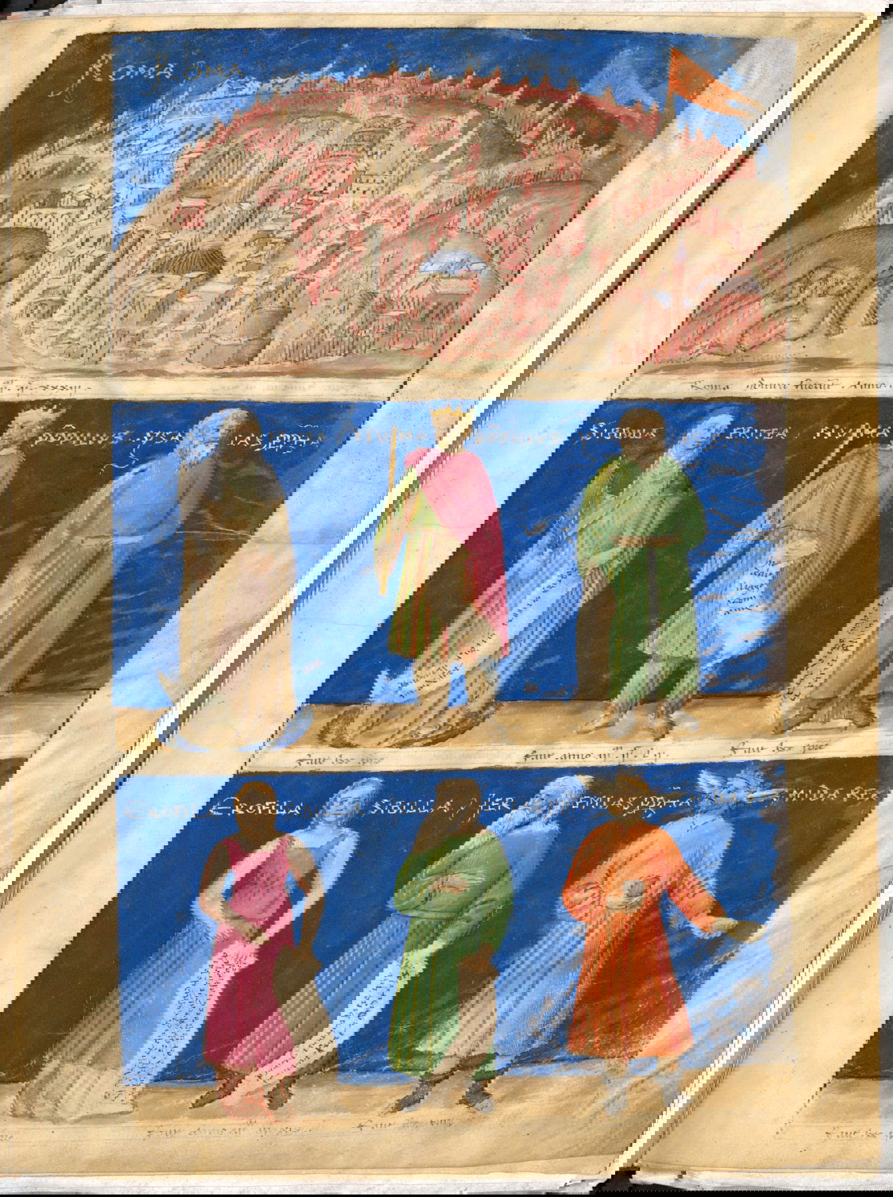 La Chronique de Crespi illustrée par Leonardo da Besozzo. Cycle des hommes illustres en miniature, XVe siècle La Chronique de Crespi illustrée par Leonardo da Besozzo. Cycle des hommes illustres en miniature, XVe siècle