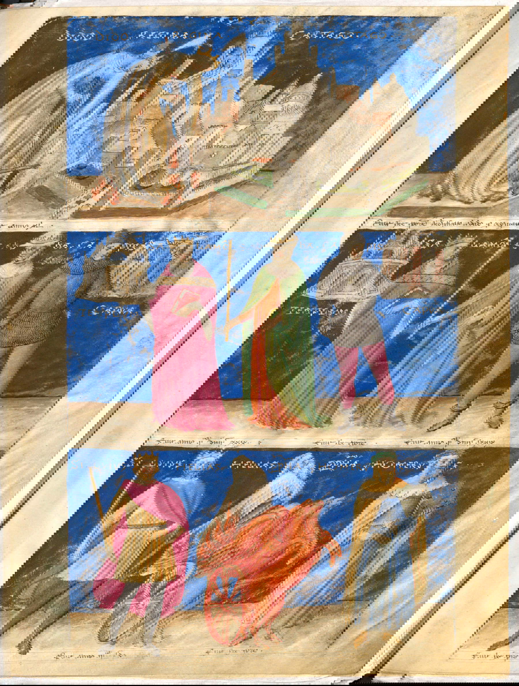 La Chronique de Crespi illustrée par Leonardo da Besozzo. Cycle des hommes illustres en miniature, XVe siècle La Chronique de Crespi illustrée par Leonardo da Besozzo. Cycle des hommes illustres en miniature, XVe siècle