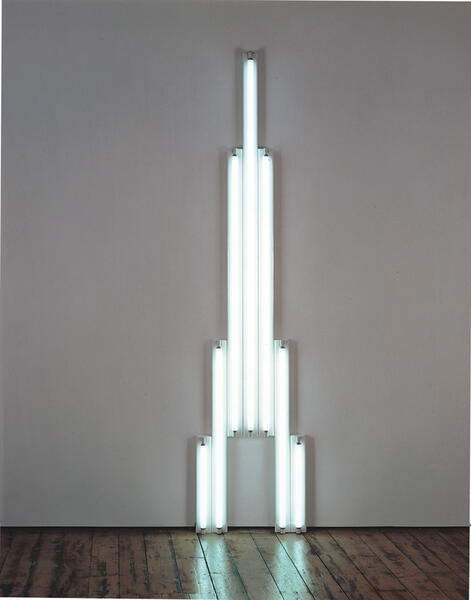 Dan Flavin, Monument for Tatlin V (1964; fluorescent light, height 305 cm; Pinault Collection) Dan Flavin, Monument for Tatlin V (1964; fluorescent light, height 305 cm; Pinault Collection)