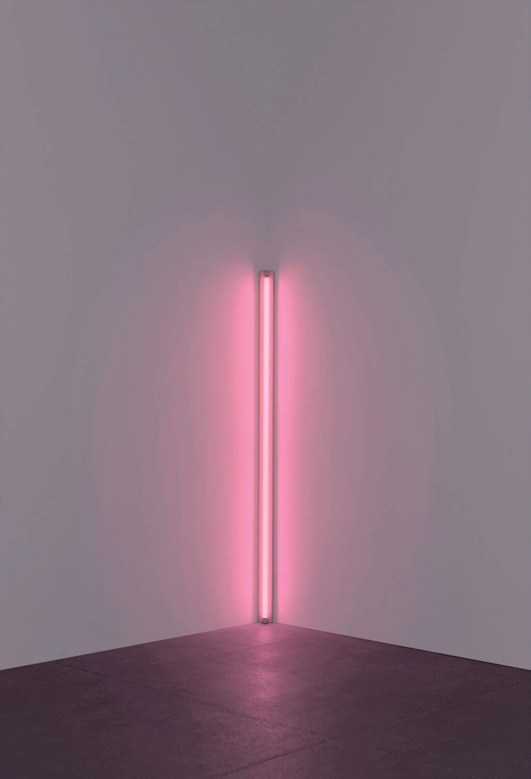 Dan Flavin, Pink out of a corner (1963; fluorescent light and metal, 243.8 x 15.2 x 13.6 cm; New York, MoMA) Dan Flavin, Pink out of a corner (1963; fluorescent light and metal, 243.8 x 15.2 x 13.6 cm; New York, MoMA)