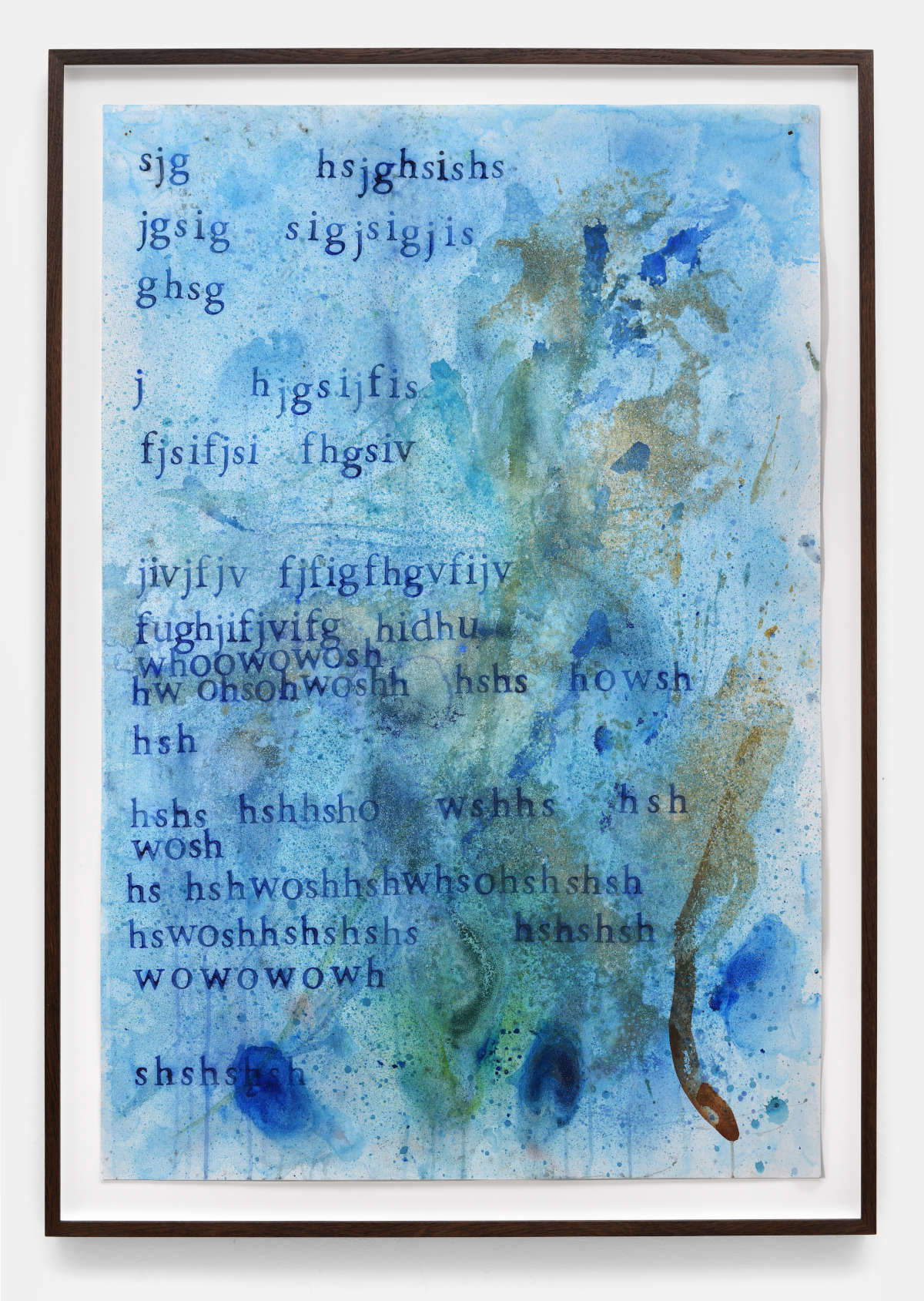 David Horvitz, When the ocean sounds (Waves) (2018; acquerello, inchiostro, sale marino, acqua salata, 91,44 x 60,96 cm) David Horvitz, When the ocean sounds (Waves) (2018; acquerello, inchiostro, sale marino, acqua salata, 91,44 x 60,96 cm)