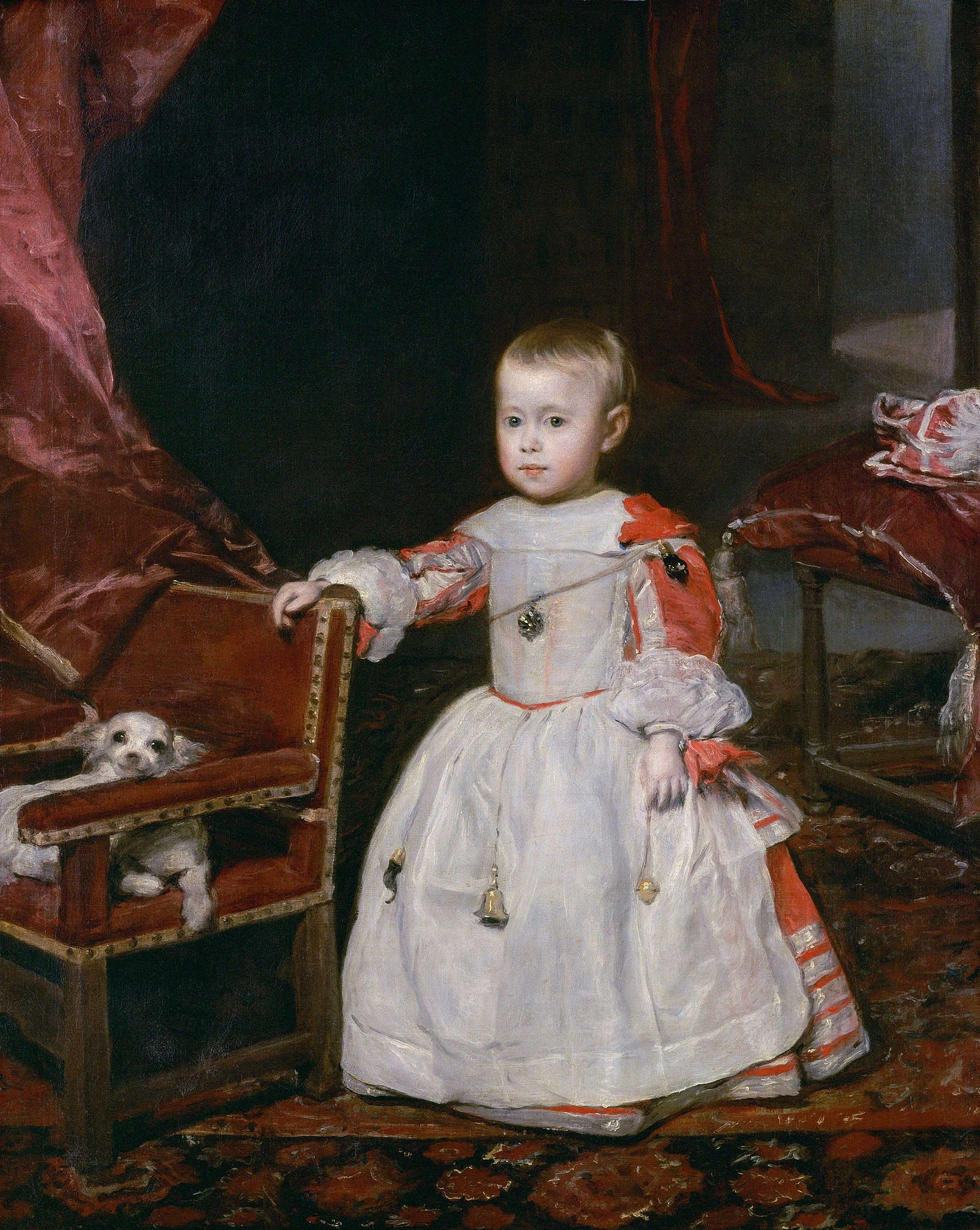 Diego Velázquez, Portrait de l'infant Felipe Prospero (1659 ; huile sur toile, 128,5 x 99,5 cm ; Vienne, Kunsthistorisches Museum) Diego Velázquez, Portrait de l'infant Felipe Prospero (1659 ; huile sur toile, 128,5 x 99,5 cm ; Vienne, Kunsthistorisches Museum)