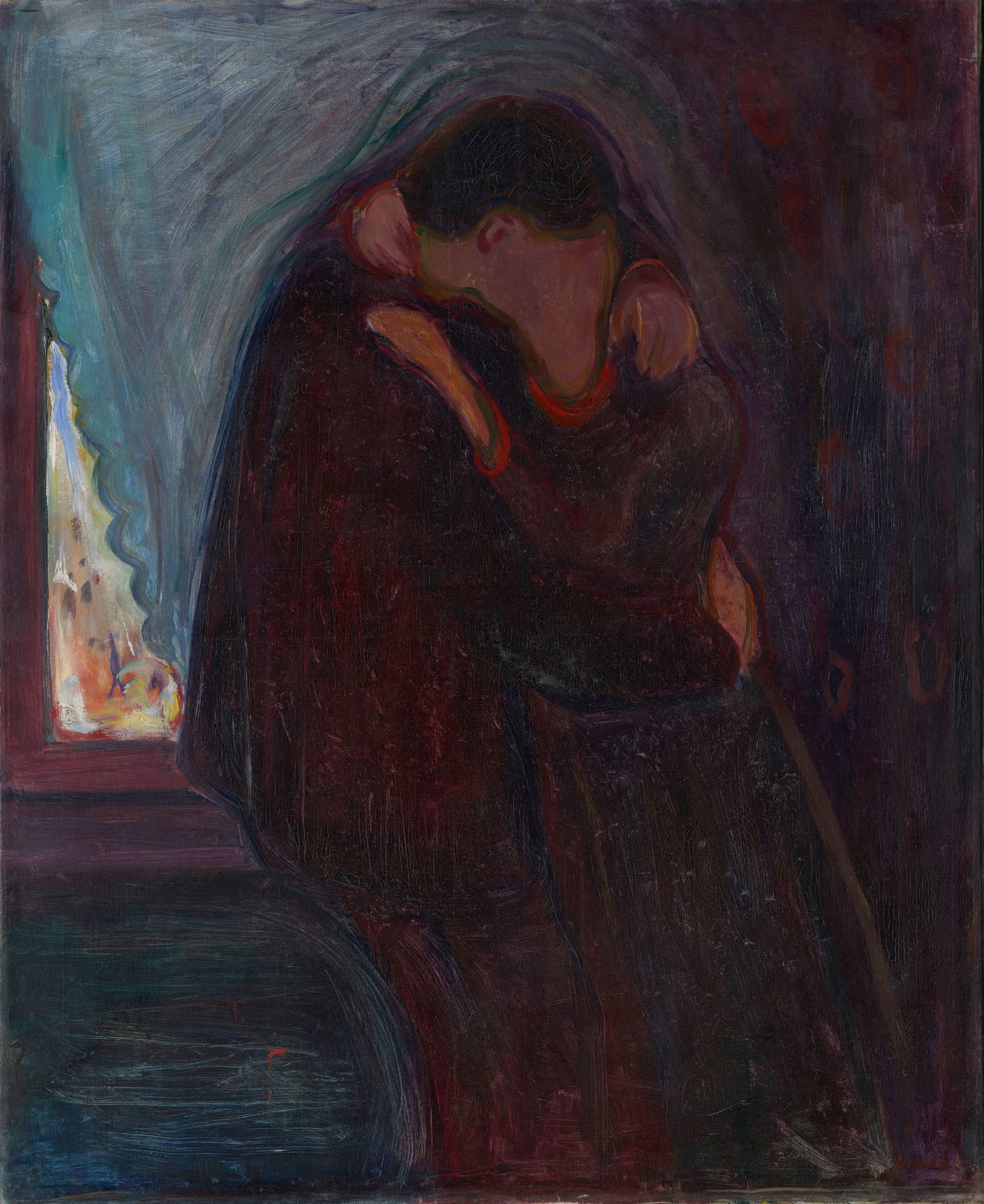 Edvard Munch, Il bacio (1897; olio su tela, 100 x 81,5 cm; Oslo, Munchmuseet) Foto © Munchmuseet