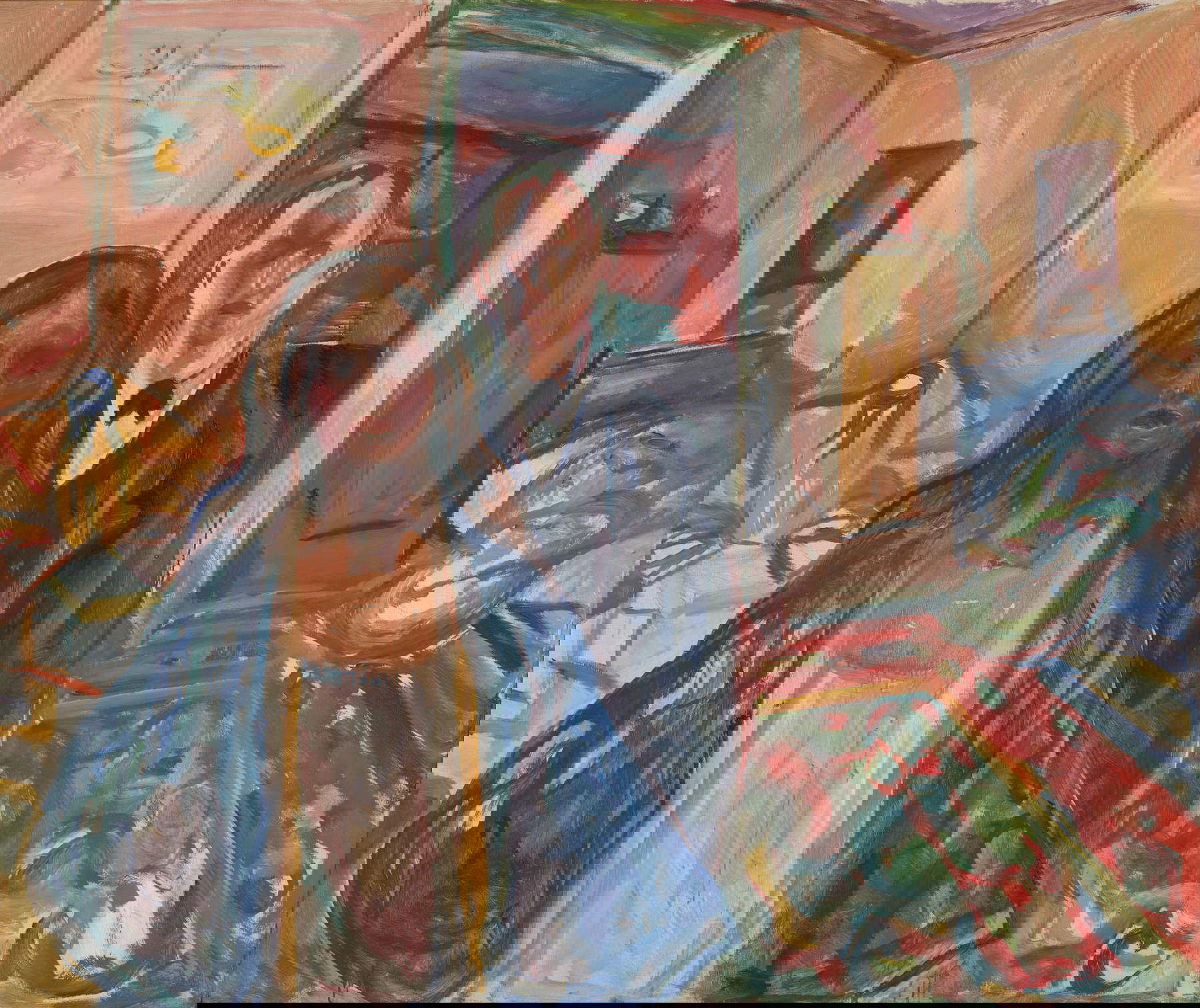 Edvard Munch, L’artista e la sua modella (1919–1921; olio su tela, 128 x 152,5 cm; Oslo, Munchmuseet) Foto © Munchmuseet Edvard Munch, L’artista e la sua modella (1919–1921; olio su tela, 128 x 152,5 cm; Oslo, Munchmuseet) Foto © Munchmuseet