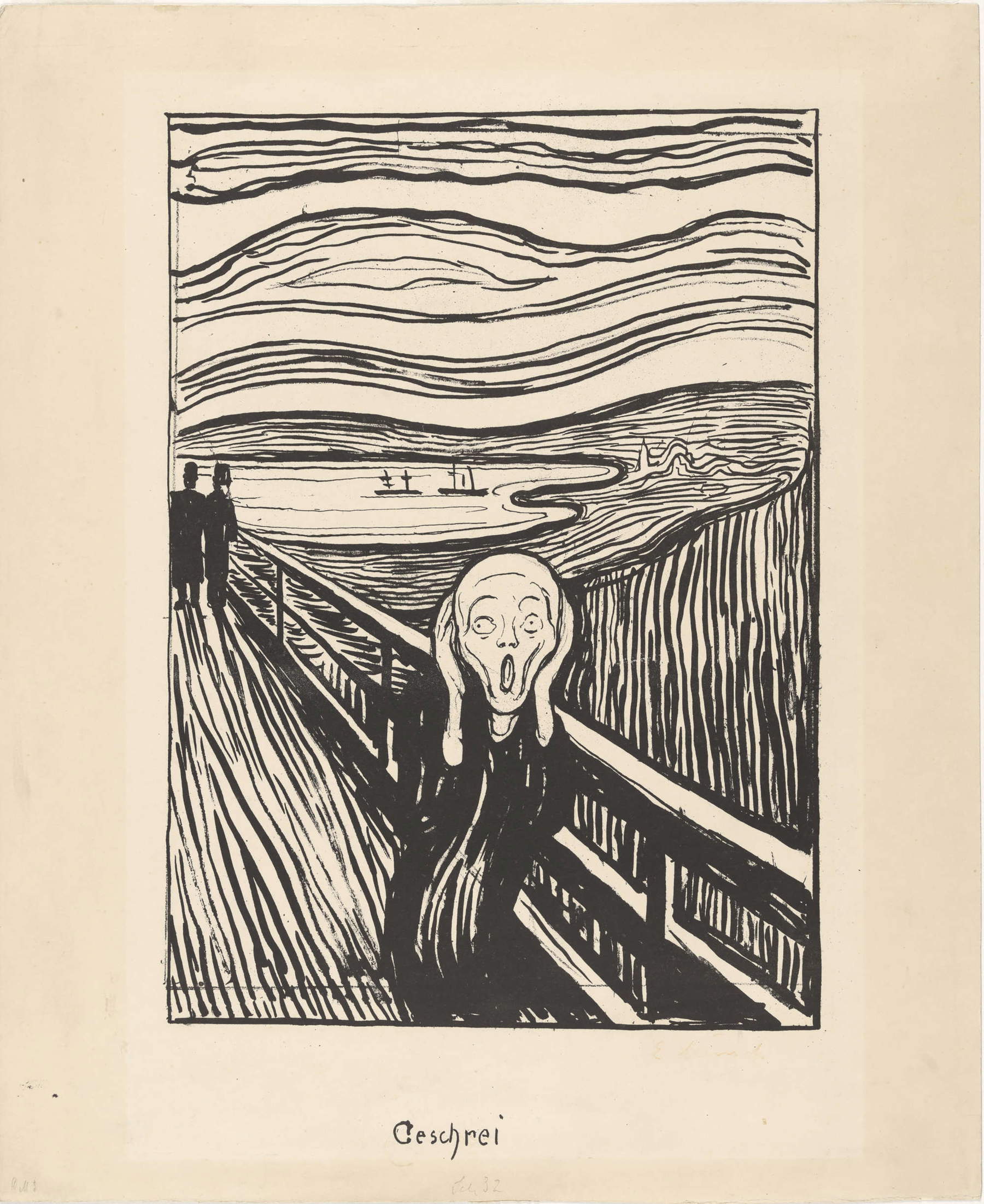 Edvard Munch, L’Urlo (1895; Litografia, 35,4 x 25,3 cm; Oslo, Munchmuseet) Foto © Munchmuseet