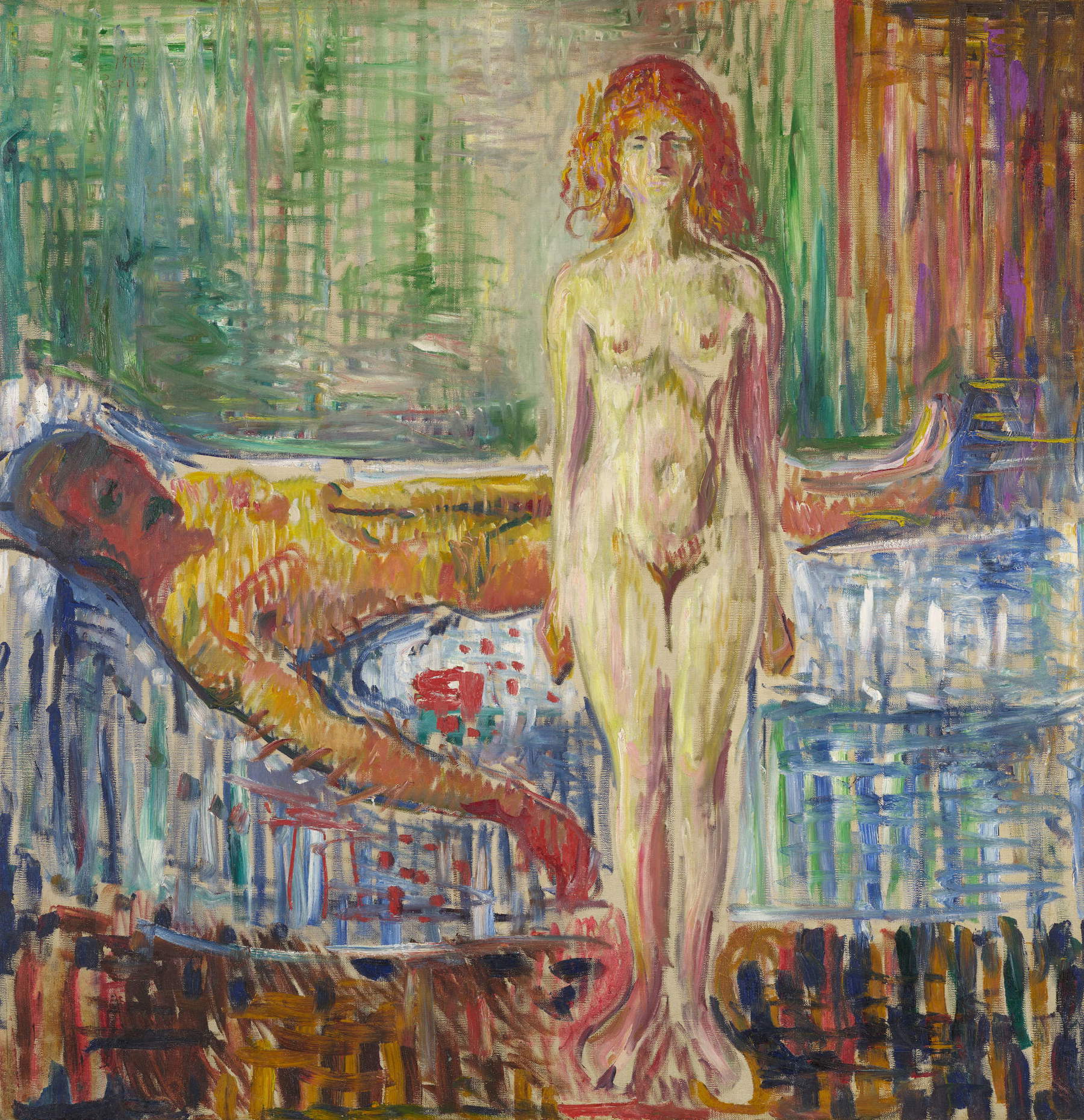 Edvard Munch, La morte di Marat (1907; olio su tela, 153 x 149 cm; Oslo, Munchmuseet) Foto © Munchmuseet