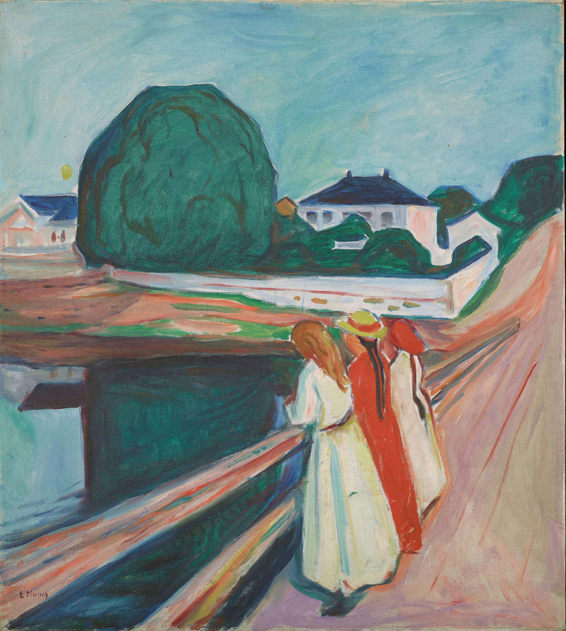 Edvard Munch, Le ragazze sul ponte (1927; olio su tela, 100,5 x 90 cm; Oslo, Munchmuseet) Foto Halvor Bjørngård © Munchmuseet