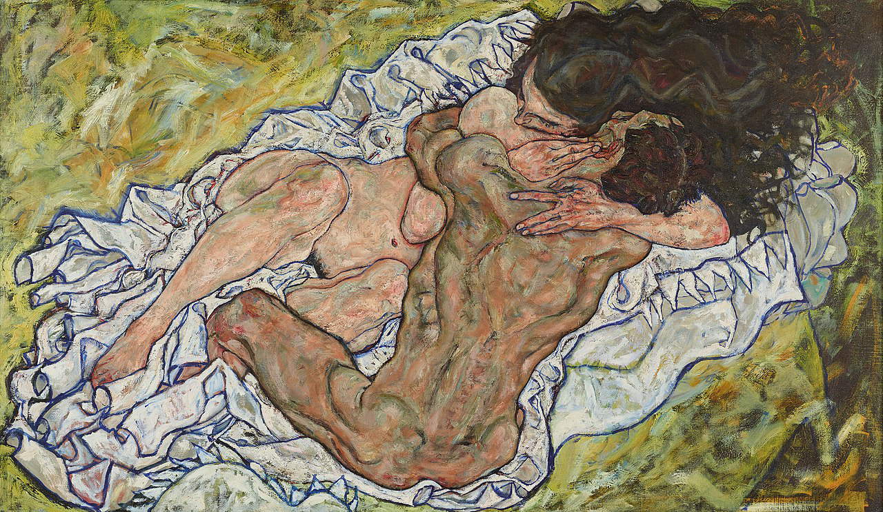 Egon Schiele, Umarmung (1917; Öl auf Leinwand, 100 x 170 cm; Wien, Österreichische Galerie Belvedere) Egon Schiele, Umarmung (1917; Öl auf Leinwand, 100 x 170 cm; Wien, Österreichische Galerie Belvedere)