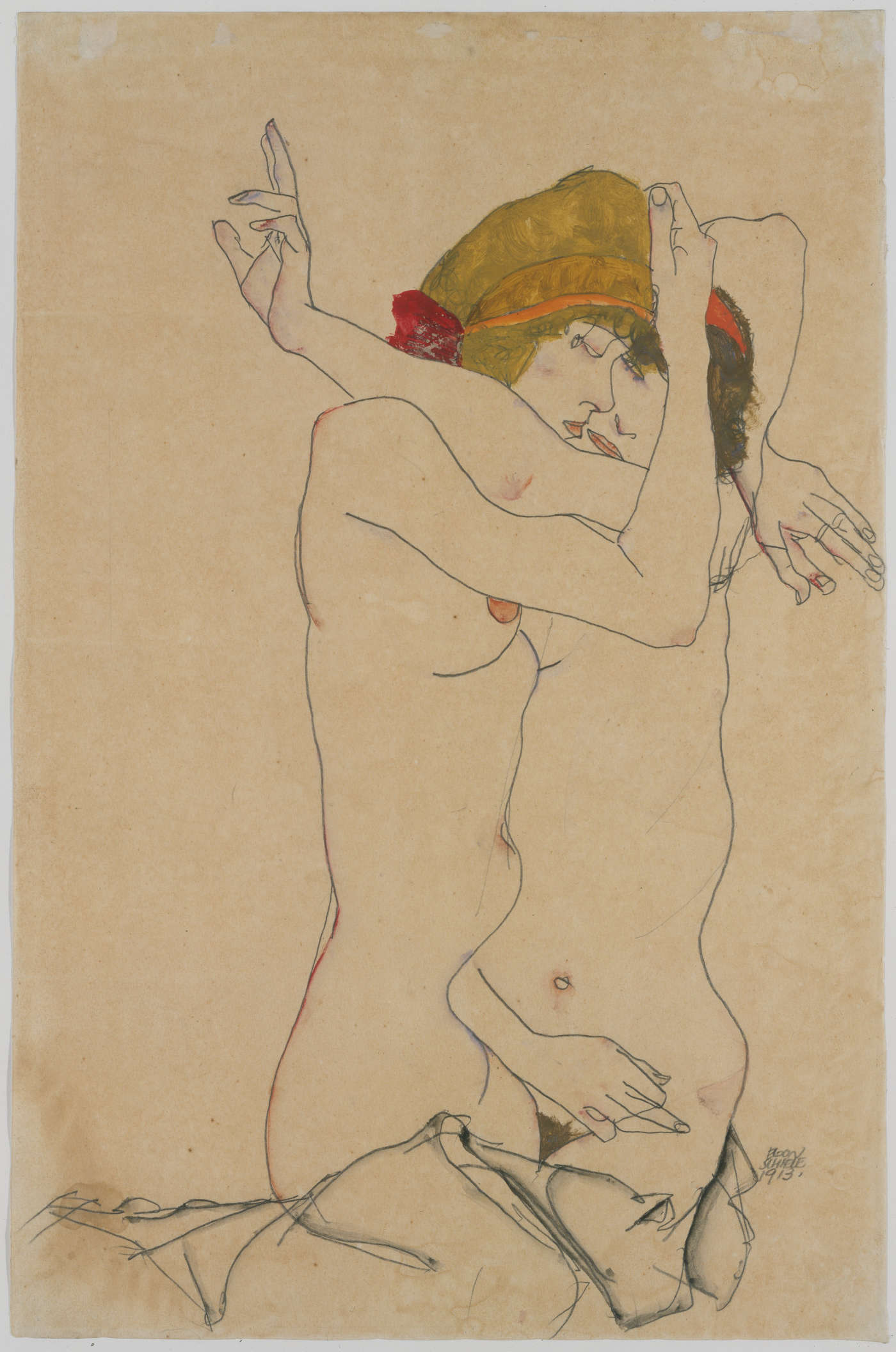 Egon Schiele, Zwei sich umarmende Frauen (1915; Gouache, Aquarell und Graphit auf Papier, 476 x 318 mm; New York, Metropolitan Museum) Egon Schiele, Zwei sich umarmende Frauen (1915; Gouache, Aquarell und Graphit auf Papier, 476 x 318 mm; New York, Metropolitan Museum)