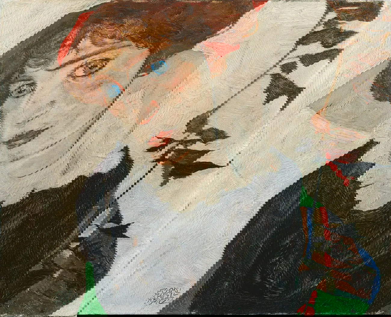 Egon Schiele, Retrato de Wally Neuzil (1912; óleo sobre tabla, 32 x 39,8 cm; Viena, Museo Leopold)