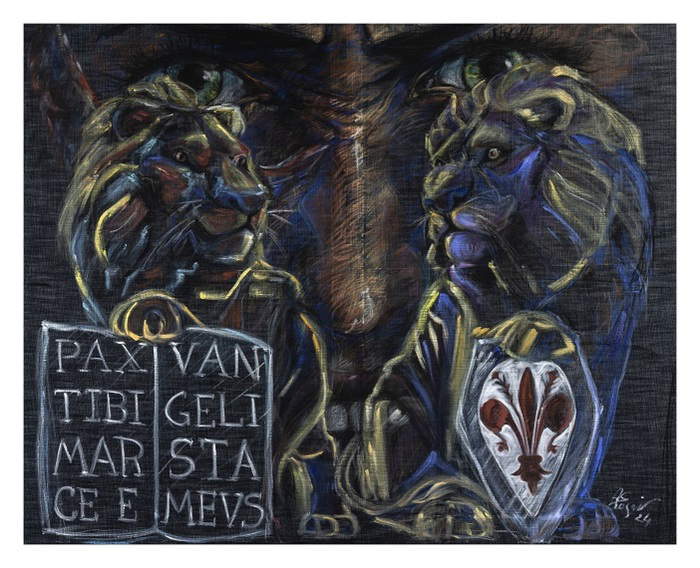 Venice and Florence represented by two lions: the work of Elisabetta Rogai