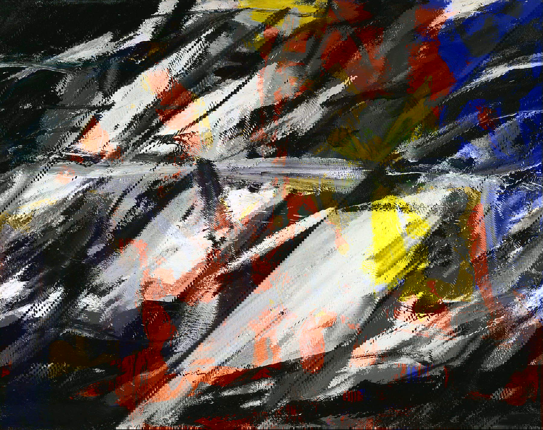 Emilio Vedova, Ciclo 1962 - (S.6) (1962; tecnica mista su tela, 146 x 185,5 cm; Rovereto, Mart, Museo di arte moderna e contemporanea di Trento e Rovereto) Emilio Vedova, Ciclo 1962 - (S.6) (1962; tecnica mista su tela, 146 x 185,5 cm; Rovereto, Mart, Museo di arte moderna e contemporanea di Trento e Rovereto)