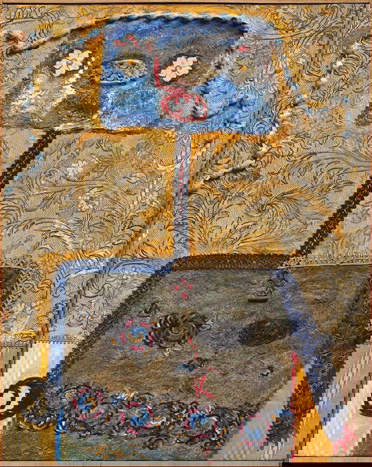 Enrico Baj, Berenice (1960; óleo y collage sobre lienzo, 92x73 cm; Vergiate, Archivio Enrico Baj) Enrico Baj, Berenice (1960; óleo y collage sobre lienzo, 92x73 cm; Vergiate, Archivio Enrico Baj)