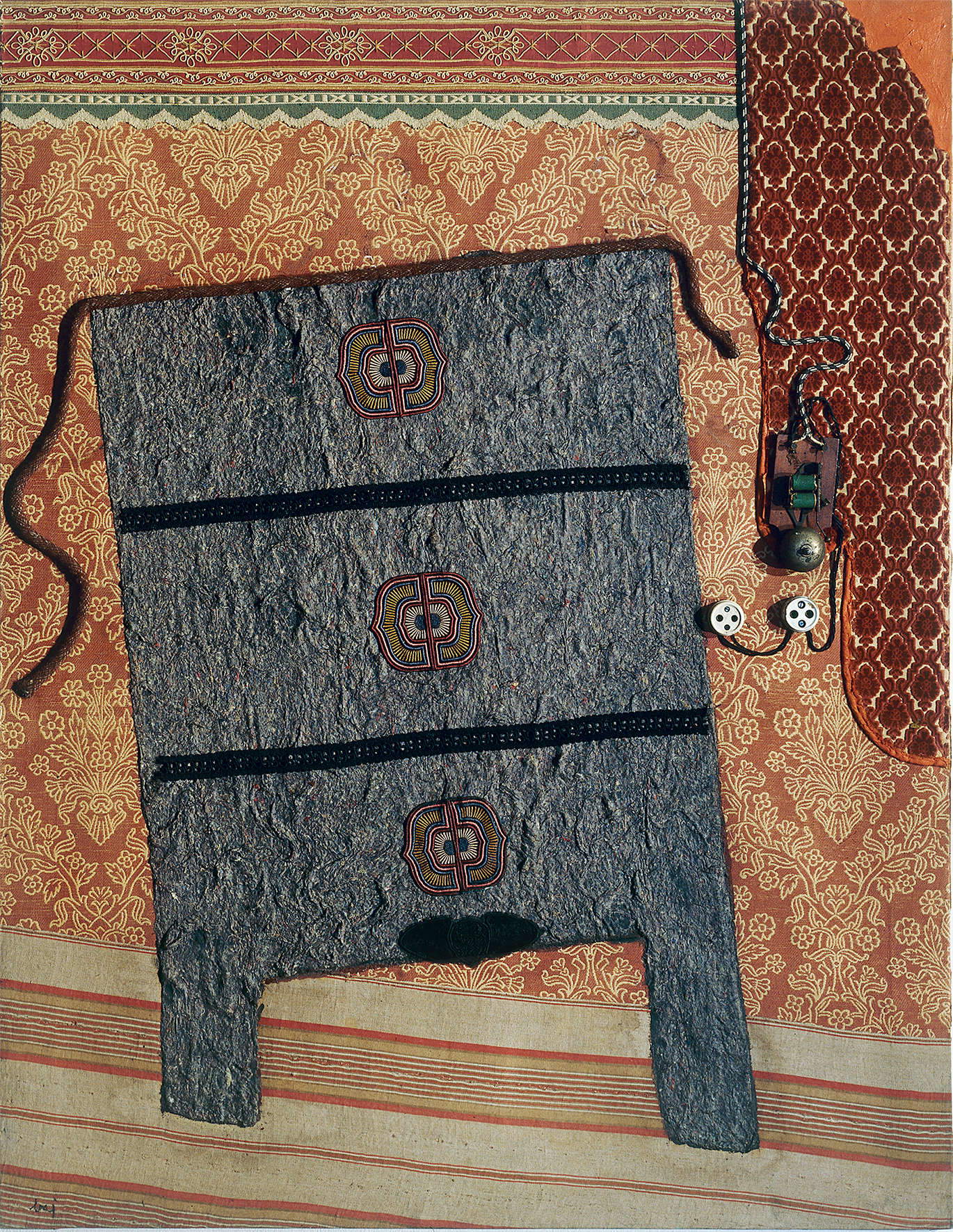 Enrico Baj, Ubu (1961; técnica mixta sobre tela, 160x125 cm; Colección particular). Por concesión de Giò Marconi, Milán. Enrico Baj, Ubu (1961; técnica mixta sobre tela, 160x125 cm; Colección particular). Por concesión de Giò Marconi, Milán.