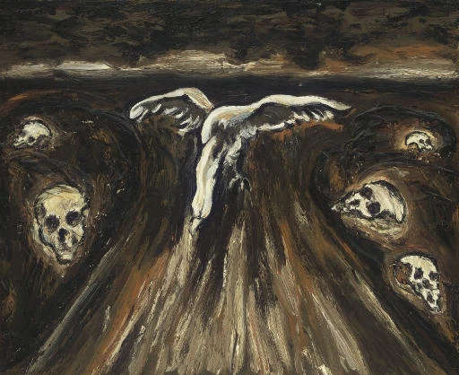 Enzo Cucchi, Barbarian Landscape (1983; oil on canvas, 129.5 x 159.4 cm; Private Collection) Enzo Cucchi, Barbarian Landscape (1983; oil on canvas, 129.5 x 159.4 cm; Private Collection)