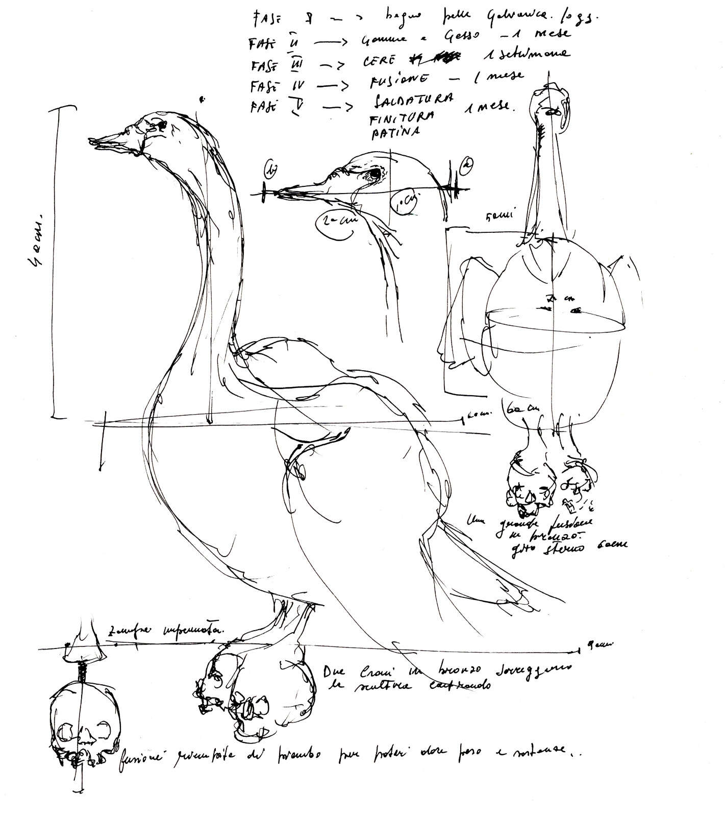 Fabrizio Cotognini, Self portrait like a swan over time (2024). Courtesy of the artist and Building Gallery Fabrizio Cotognini, Self portrait like a swan over time (2024). Courtesy of the artist and Building Gallery