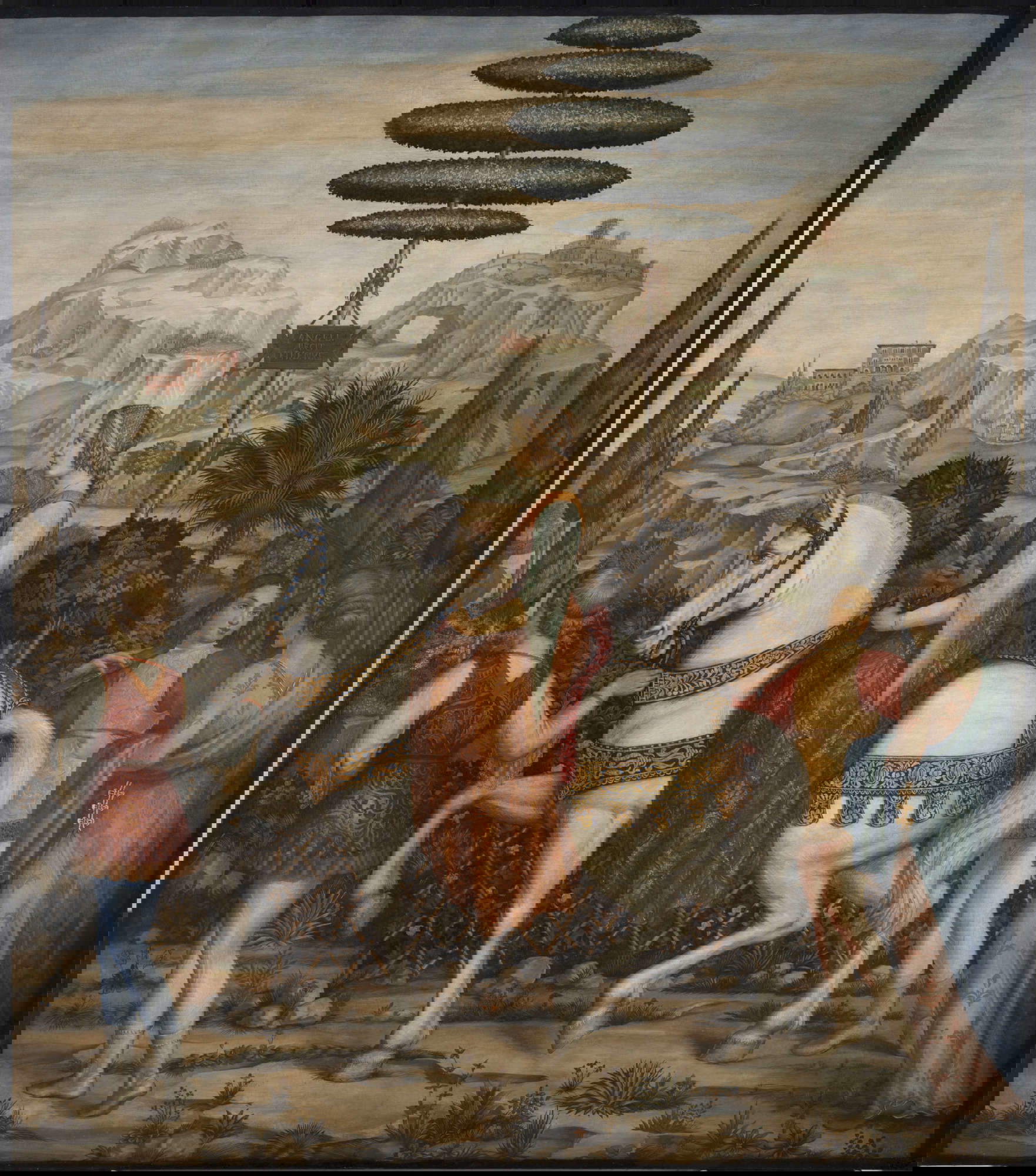 Federico Angeli, Lady on Horseback with Chivalric Procession (1931; tempera grassa on canvas; Sella SGR Collection) Federico Angeli, Lady on Horseback with Chivalric Procession (1931; tempera grassa on canvas; Sella SGR Collection)