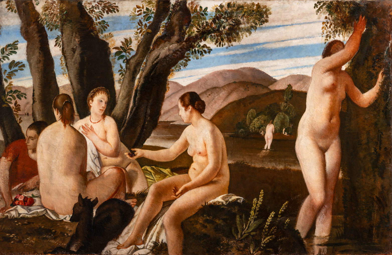 Felice Carena, Sérénité (1925 ; huile sur toile, 203 x 324 cm ; Rome, Galleria d'Arte Moderna, inv. AM 2650) © Roma Capitale, Sovrintendenza Capitolina ai Beni Culturali, Galleria d'Arte Moderna. Photo : Gaia Schiavinotto Felice Carena, Sérénité (1925 ; huile sur toile, 203 x 324 cm ; Rome, Galleria d'Arte Moderna, inv. AM 2650) © Roma Capitale, Sovrintendenza Capitolina ai Beni Culturali, Galleria d'Arte Moderna. Photo : Gaia Schiavinotto