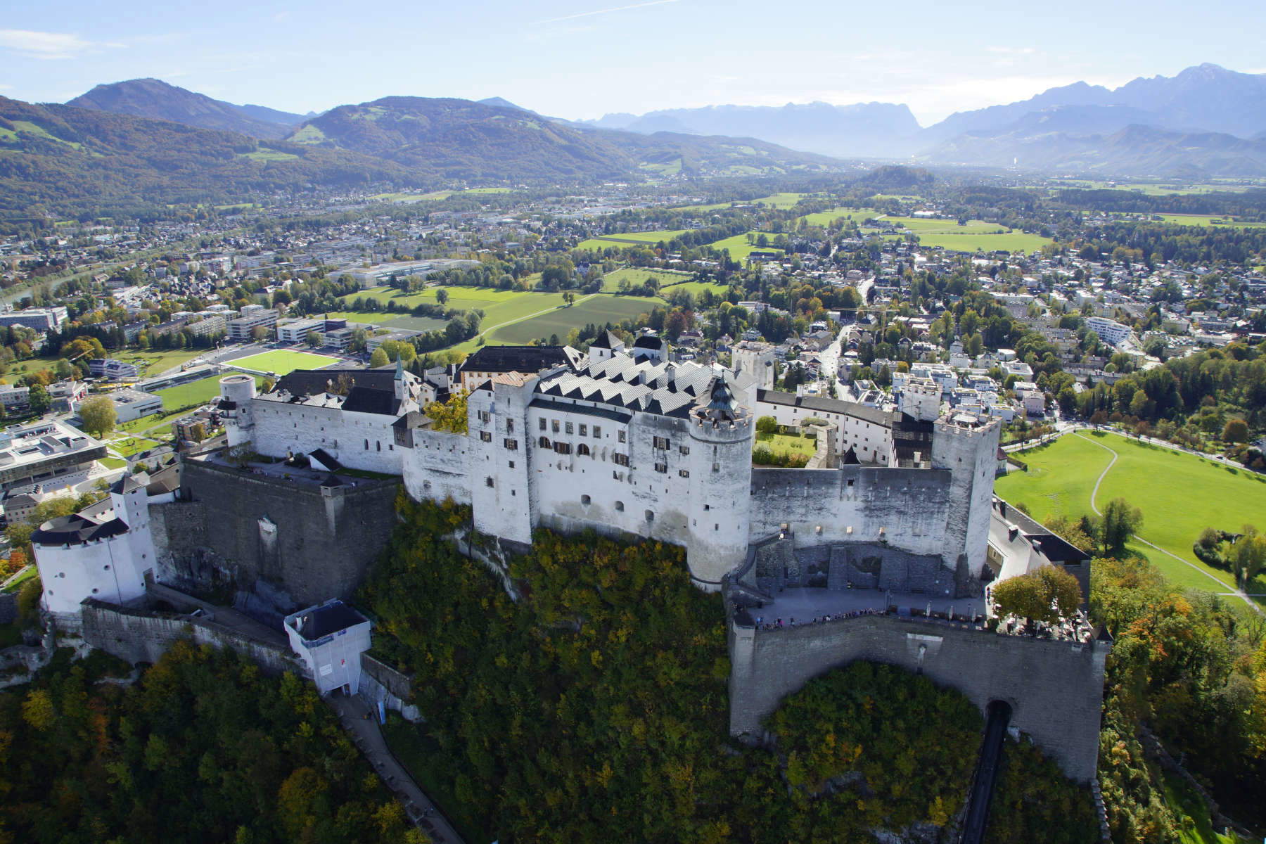 La forteresse de Salzbourg a mis en place une attraction unique pour le public : un ensemble de jeux.