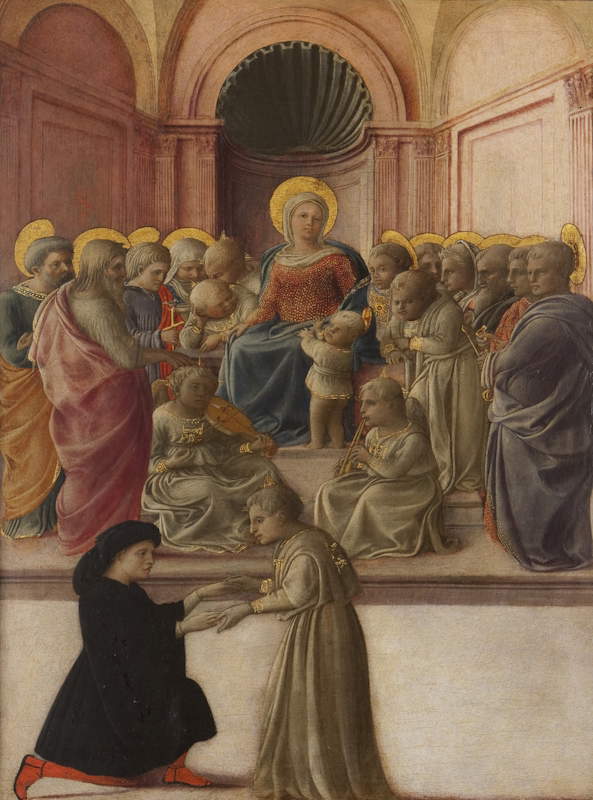 Filippo Lippi, Madonna col Bambino, Angeli, Santi e il donatore (1432 circa; dipinto, 49 x 38 cm; Venezia, Fondazione Giorgio Cini, Galleria di Palazzo Cini) © Fondazione Giorgio Cini onlus Filippo Lippi, Madonna col Bambino, Angeli, Santi e il donatore (1432 circa; dipinto, 49 x 38 cm; Venezia, Fondazione Giorgio Cini, Galleria di Palazzo Cini) © Fondazione Giorgio Cini onlus