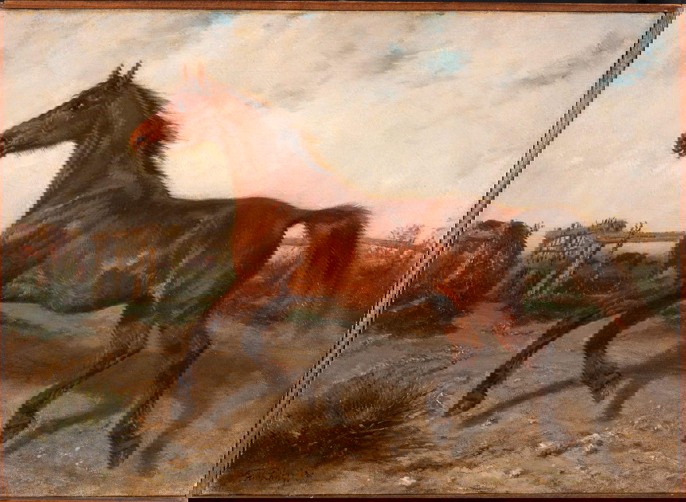 Filippo Palizzi, Cavallo brado (olio su tela)