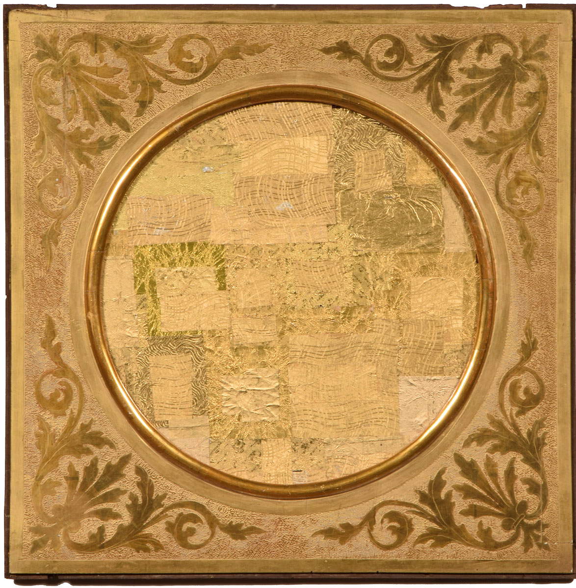 Flavio Favelli, Gold Zaire (2021 ; collage de cartes en chocolat, 49 × 49 cm ; Bologne, Collection de l'artiste) Flavio Favelli, Gold Zaire (2021 ; collage de cartes en chocolat, 49 × 49 cm ; Bologne, Collection de l'artiste)