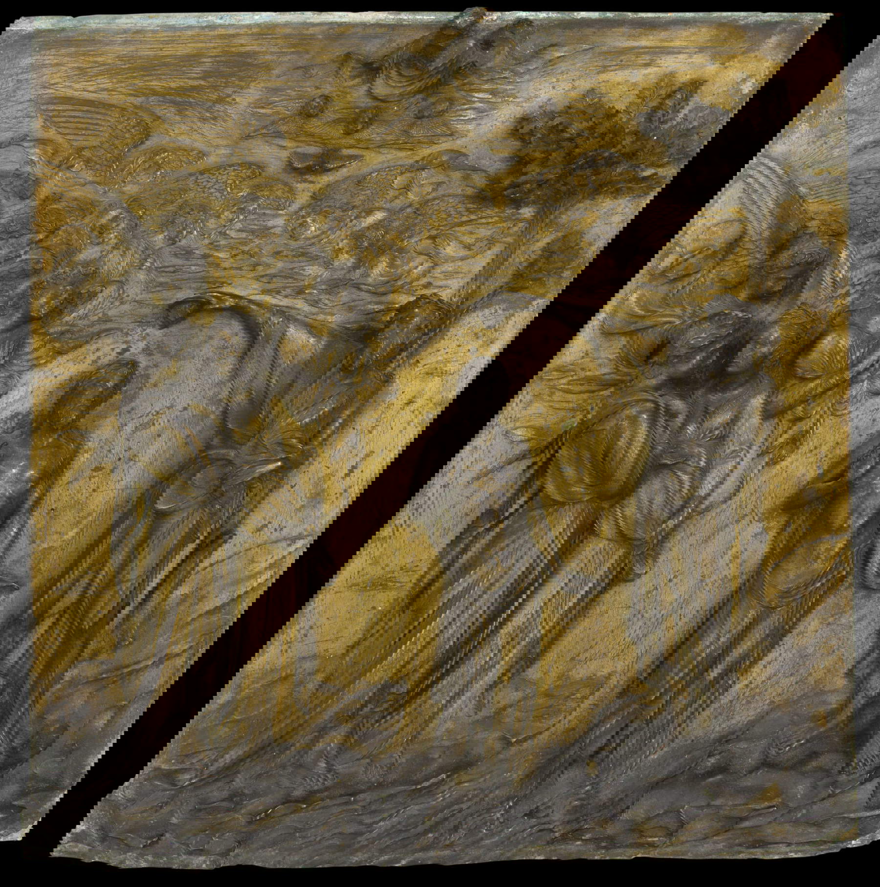 Lorenzo Ghiberti, Battesimo di Cristo, prima del restauro. Foto OPD (Cristian Ceccanti)