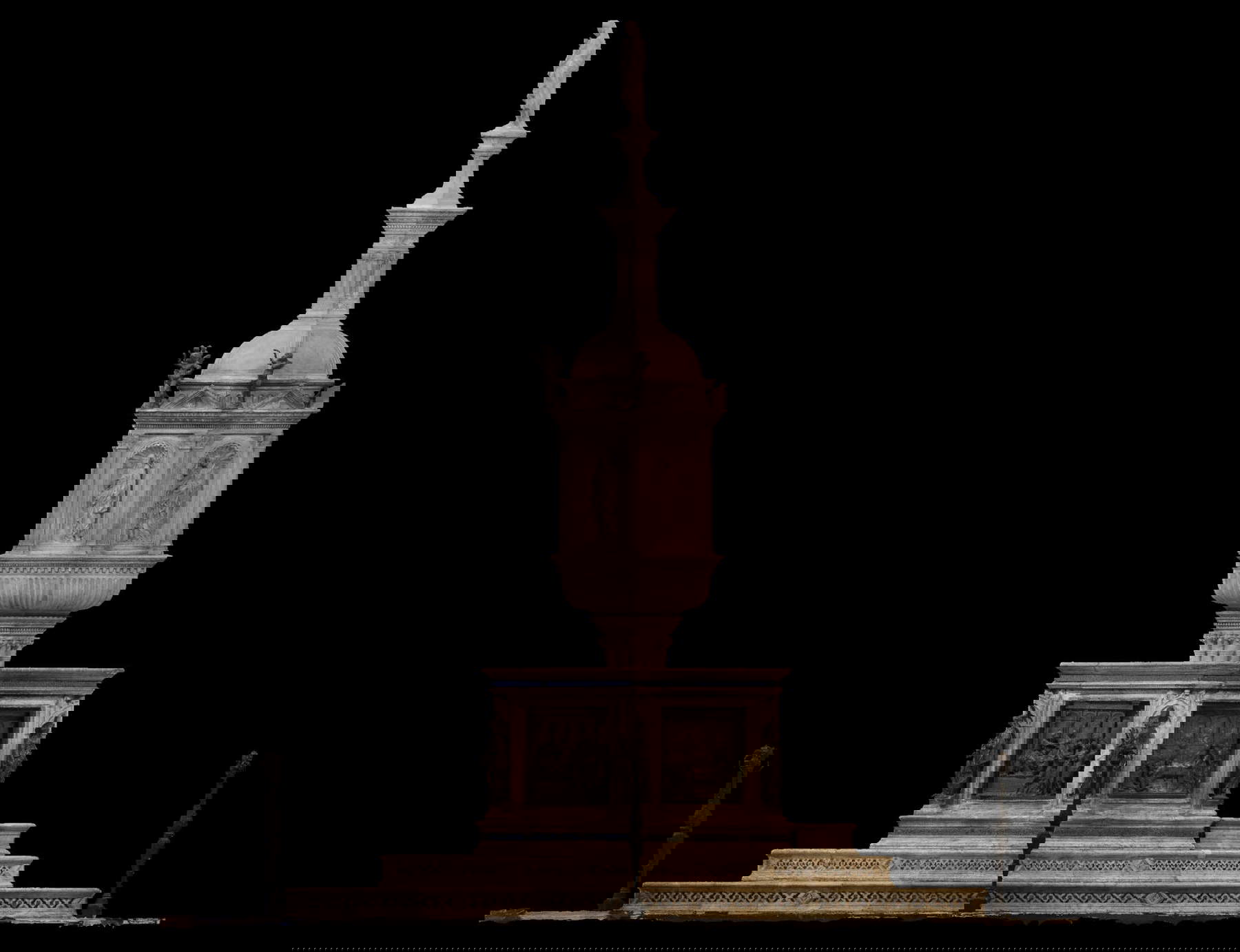 Proiezione ortografica del modello 3D a bassa risoluzione geometrica, ottenuta mediante fotogrammetria (foto da droni e reflex digitale, Mattia Mercante)