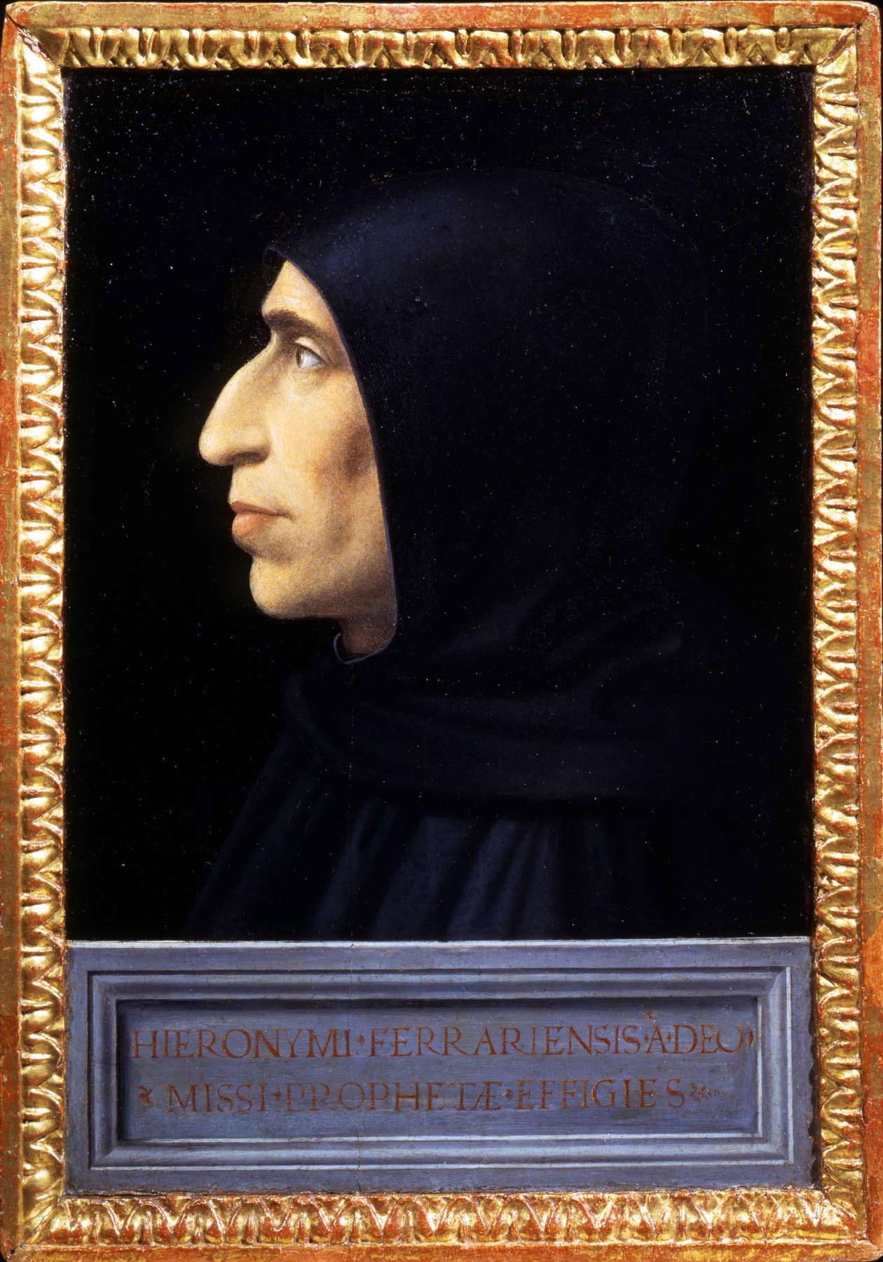Fra' Bartolomeo, Portrait de Fra Girolamo Savonarola (avant 1498 ; huile sur panneau ; Florence, musée San Marco) Fra' Bartolomeo, Portrait de Fra Girolamo Savonarola (avant 1498 ; huile sur panneau ; Florence, musée San Marco)
