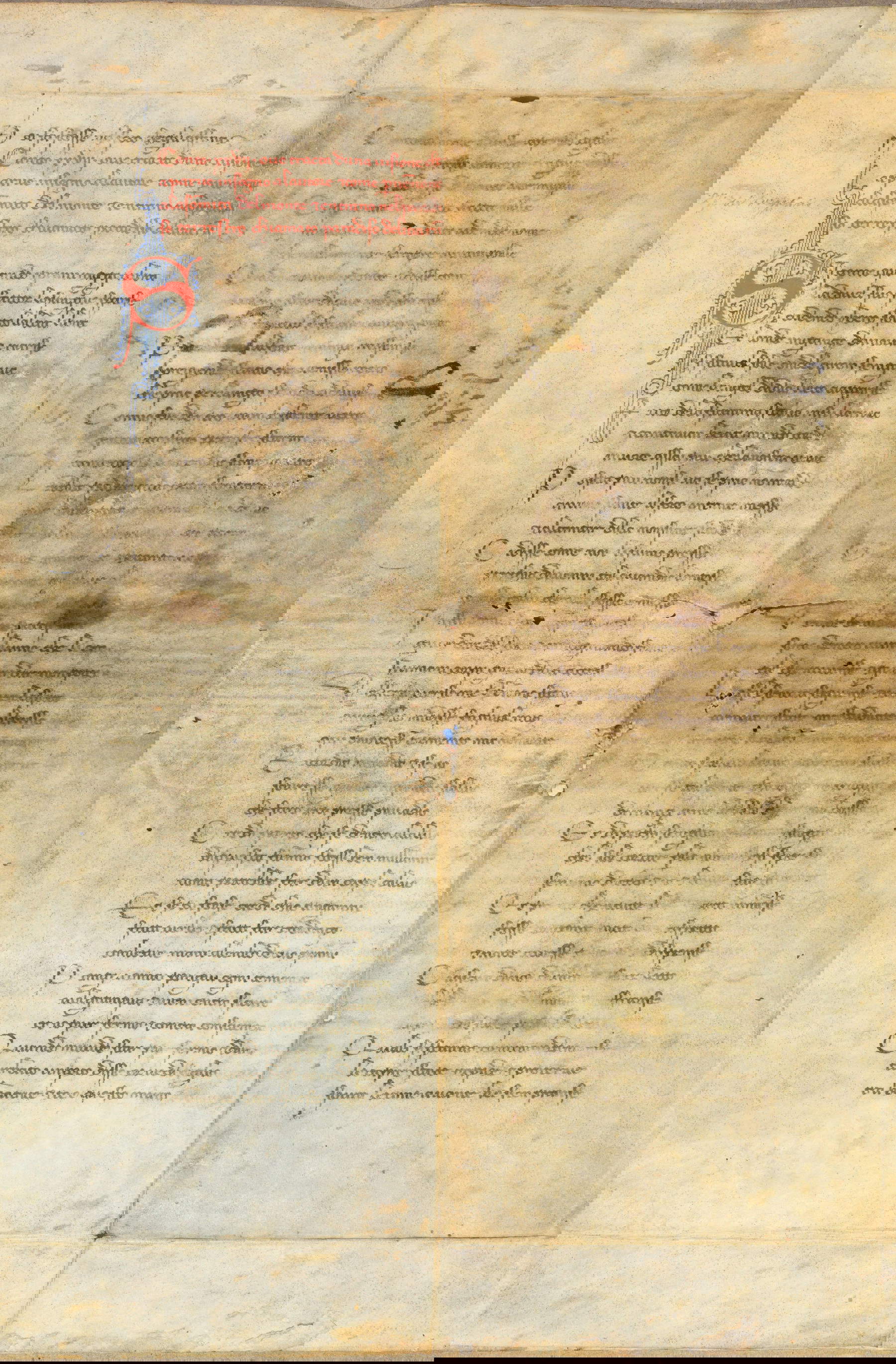 Notarial Archives of La Spezia, Fragments of the Divine Comedy, Purgatorio canto XXVI, v. 148 and canto XXVII, incipit and vv. 1-78 Notarial Archives of La Spezia, Fragments of the Divine Comedy, Purgatorio canto XXVI, v. 148 and canto XXVII, incipit and vv. 1-78