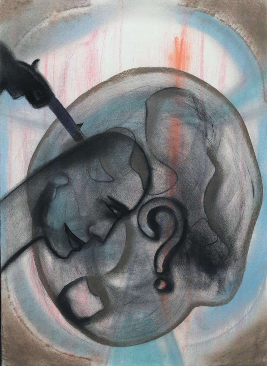 Francesco Clemente, Sans titre (1986 ; pastel sur papier, 66,5 x 48,3 cm)