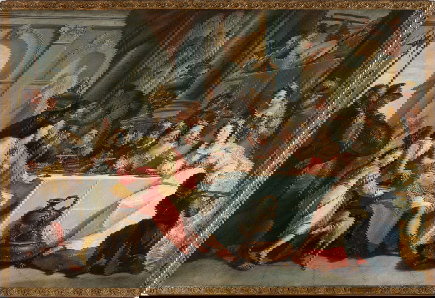 Francesco Fontebasso, Banquet de Cléopâtre (XVIIIe siècle ; Turin, Palazzo Madama - Museo Civico d'Arte Antica). Par concession de la Fondazione Torino Musei.