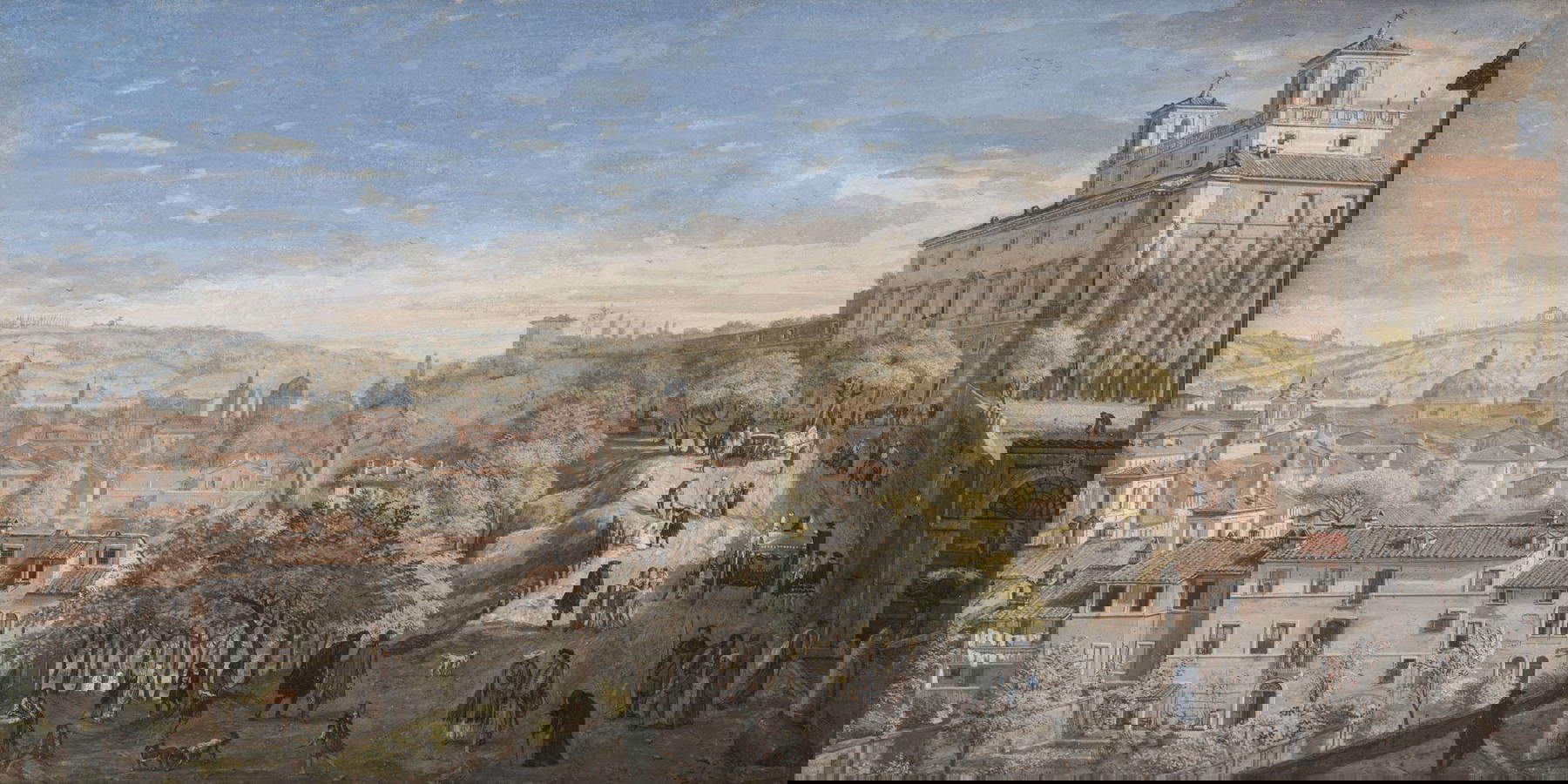 Gaspar van Wittel, View of Rome with Villa Medici (1683; tempera on parchment, 22.8 x 43.5 cm; Rome, Gallerie Nazionali di Arte Antica, inv. 1413) © Gallerie Nazionali di Arte Antica, Rome (MiC) - Bibliotheca Hertziana, Max Planck Institute for Art History/Enrico Fontolan Gaspar van Wittel, View of Rome with Villa Medici (1683; tempera on parchment, 22.8 x 43.5 cm; Rome, Gallerie Nazionali di Arte Antica, inv. 1413) © Gallerie Nazionali di Arte Antica, Rome (MiC) - Bibliotheca Hertziana, Max Planck Institute for Art History/Enrico Fontolan