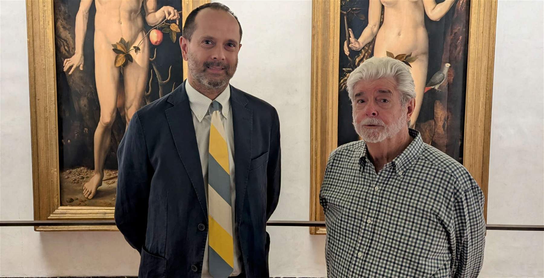 George Lucas at the Uffizi: museum visit for Star Wars director
