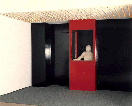 George Segal, The Moviehouse (1966-1967 ; plâtre, bois, plexiglas, lampes électriques, 259 x 376 x 370 cm ; Paris, Centre Pompidou) George Segal, The Moviehouse (1966-1967 ; plâtre, bois, plexiglas, lampes électriques, 259 x 376 x 370 cm ; Paris, Centre Pompidou)