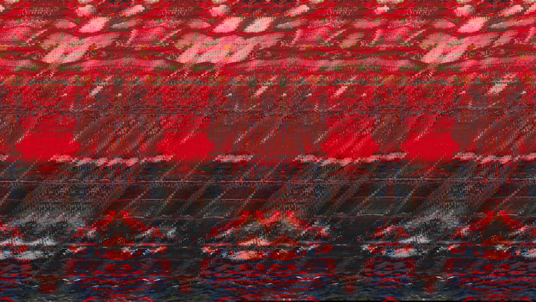 Gerhard Richter, Moving Picture (946-3) Kyoto Version, frame (2019-2024; digital projection, color, sound, duration 36 minutes). © Gerhard Richter 2024 (28102024). Courtesy of the artist and Gagosian. Gerhard Richter, Moving Picture (946-3) Kyoto Version, frame (2019-2024; digital projection, color, sound, duration 36 minutes). © Gerhard Richter 2024 (28102024). Courtesy of the artist and Gagosian.