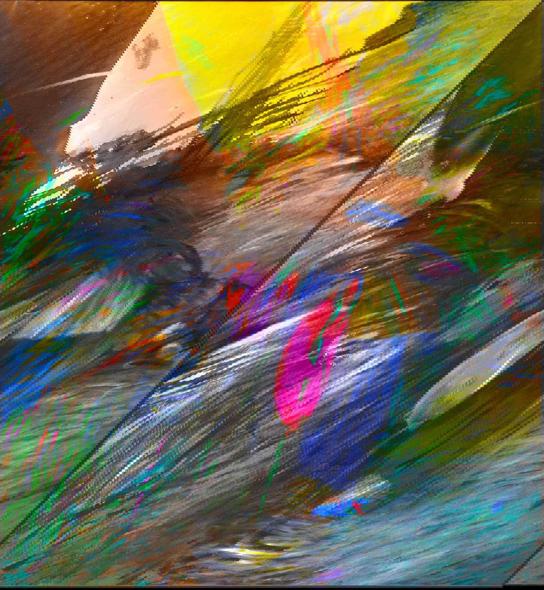 Gianni Dova, Fuoco di stoppie autunnali (1987; olio su tela, 200 x 180 cm) Gianni Dova, Fuoco di stoppie autunnali (1987; olio su tela, 200 x 180 cm)