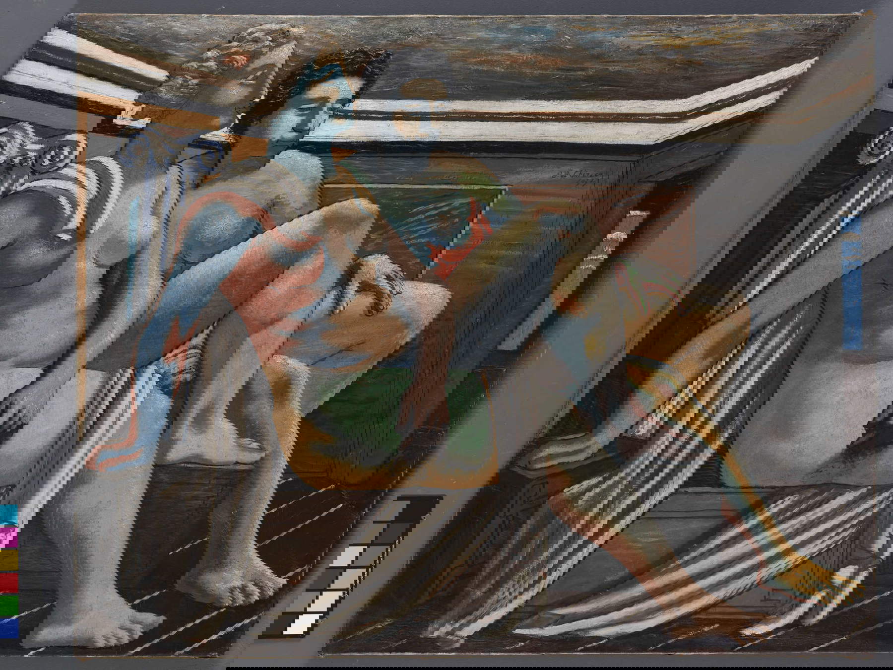 Giorgio De Chirico, Two Mythological Figures (Nus antiques, mythological composition) (1927; oil on canvas; Rovereto, Mart, Museo di arte moderna e contemporanea di Trento e Rovereto, Trento and Rovereto) © Mart Photographic and Mediatheque Archive Giorgio De Chirico, Two Mythological Figures (Nus antiques, mythological composition) (1927; oil on canvas; Rovereto, Mart, Museo di arte moderna e contemporanea di Trento e Rovereto, Trento and Rovereto) © Mart Photographic and Mediatheque Archive