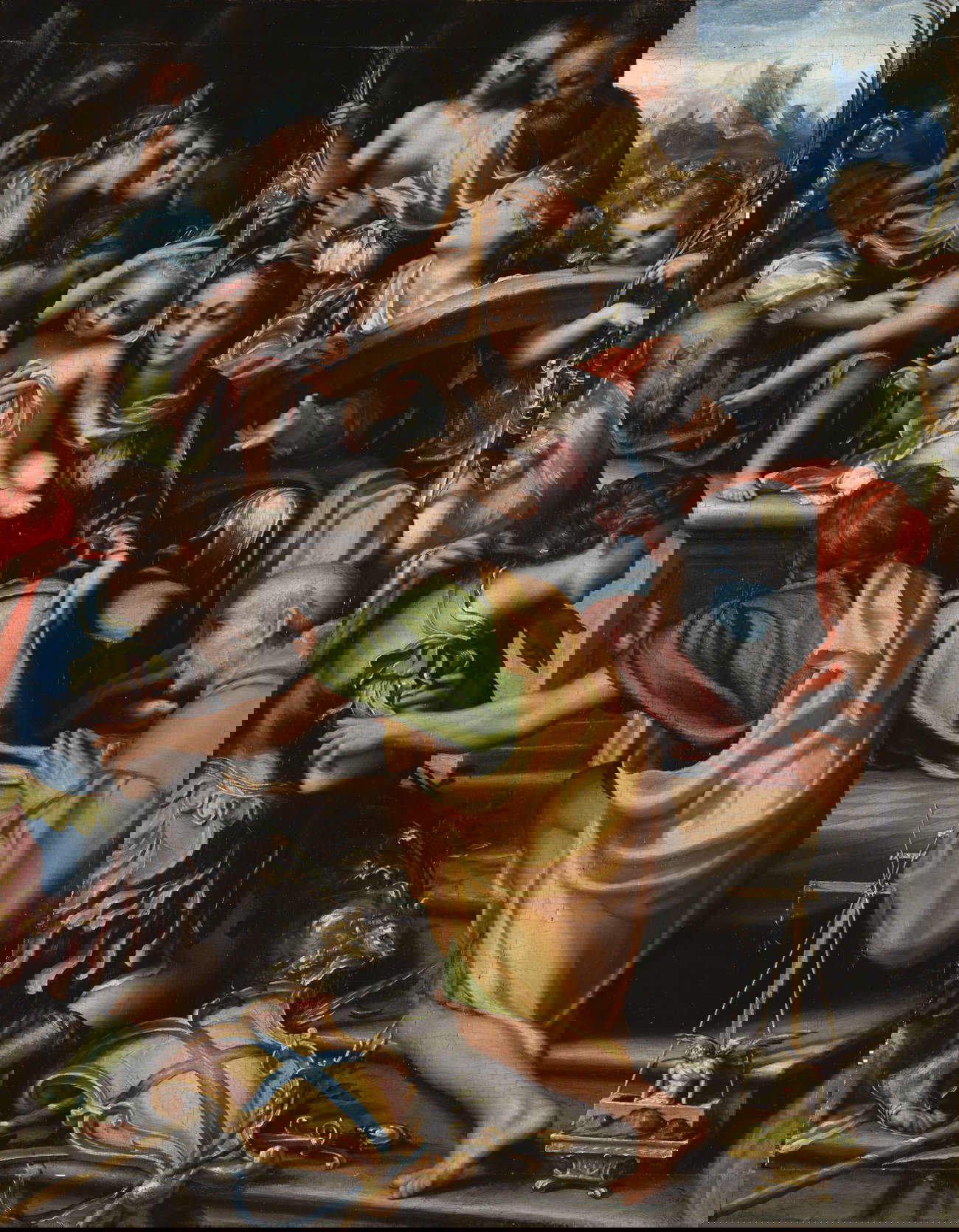 Giorgio Gandini del Grano, La ciudad de Parma presentada a la Virgen. Galería Carlo Orsi