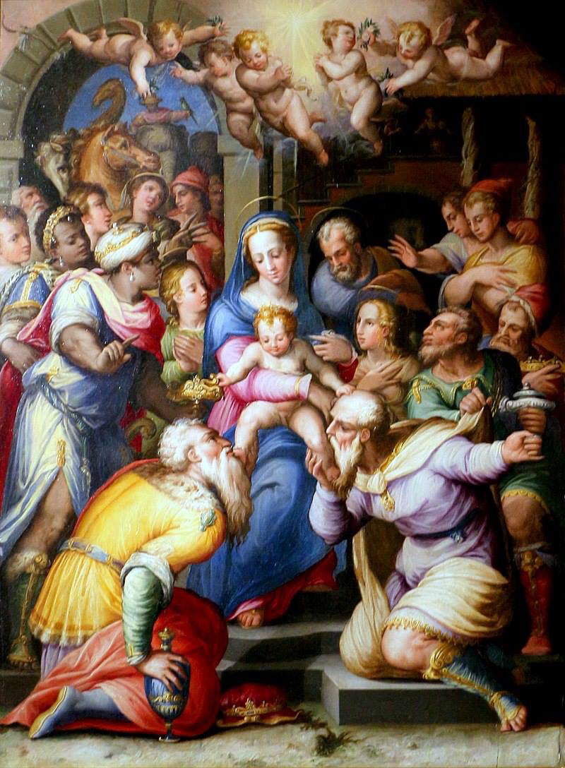 Giorgio Vasari, La Adoración de los Magos (Boscomarengo, Iglesia de Santa Cruz y Ognissanti) Giorgio Vasari, La Adoración de los Magos (Boscomarengo, Iglesia de Santa Cruz y Ognissanti)