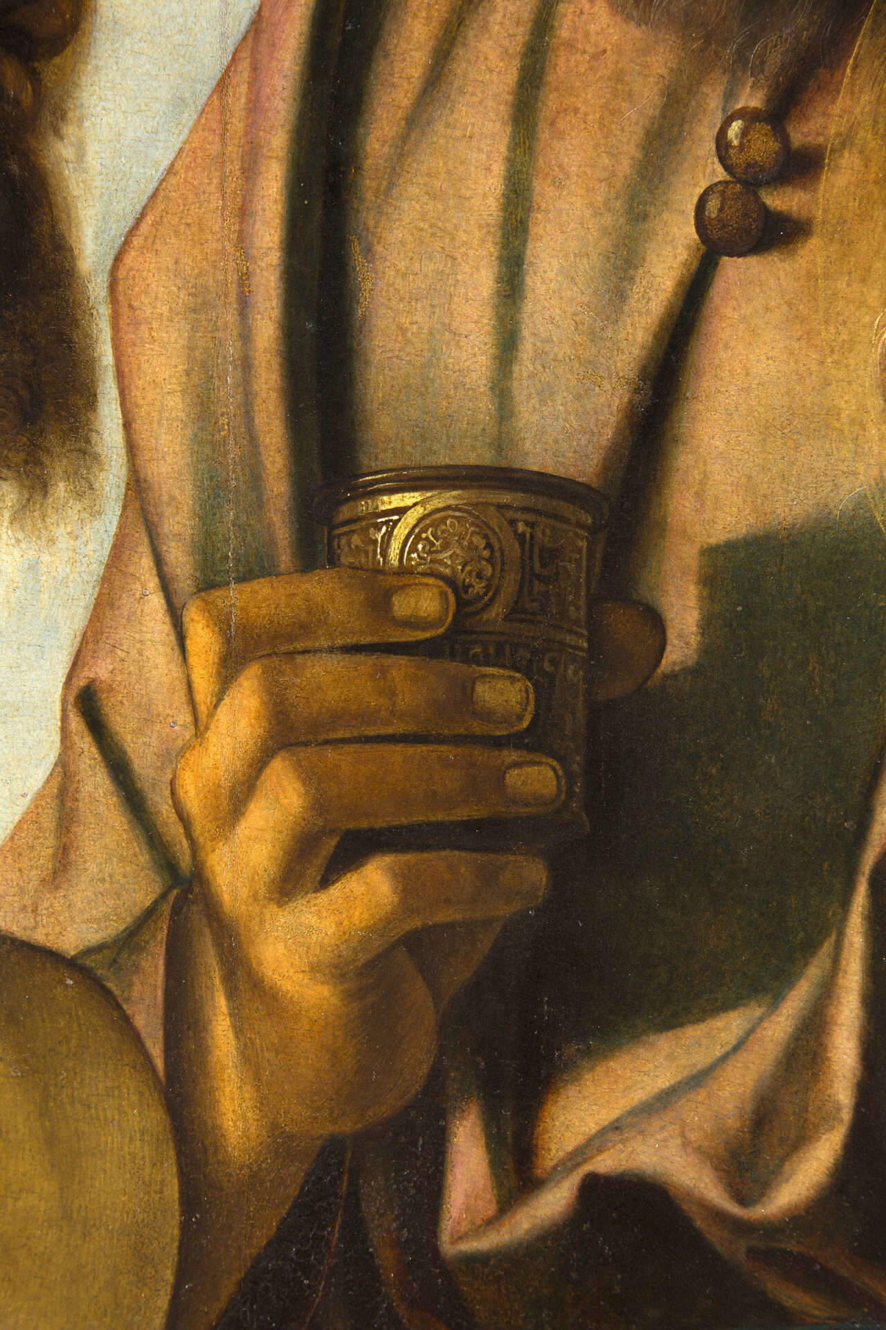 Giovanni Bellini, Lamentation over the Dead Christ, detail