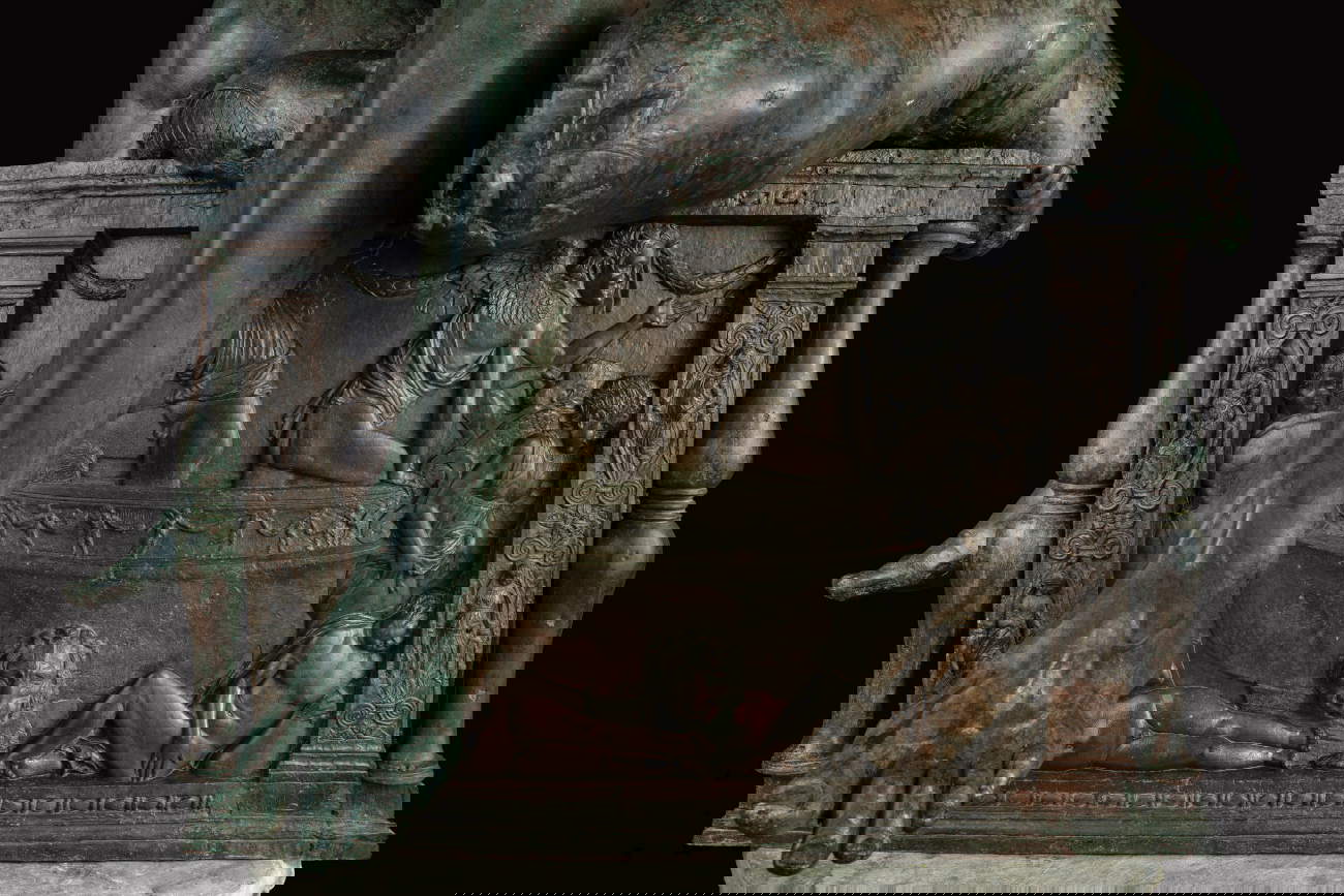 Detail der restaurierten Skulpturengruppe