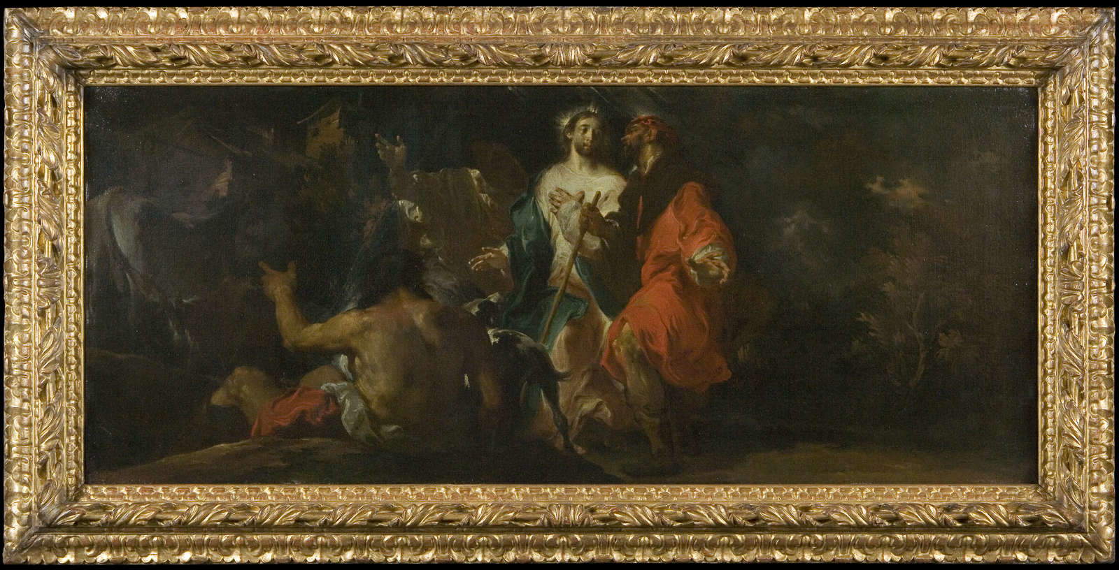 Giuseppe Bazzani, Christus und die Pilger auf dem Weg nach Emaus Giuseppe Bazzani, Christus und die Pilger auf dem Weg nach Emaus